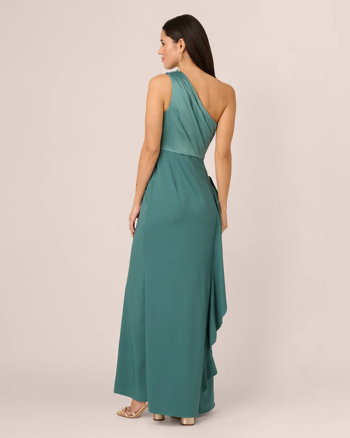 one-shoulder mermaid maxi mother of the bride dress - image 5