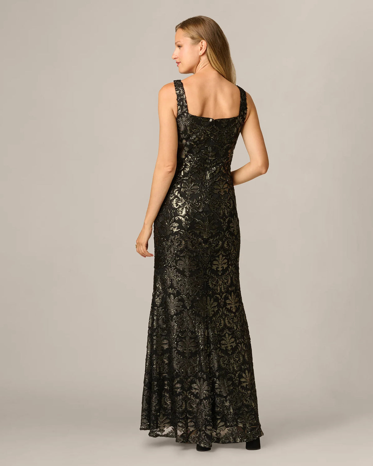 spaghetti strap a-line maxi mother of the bride dress - image 5