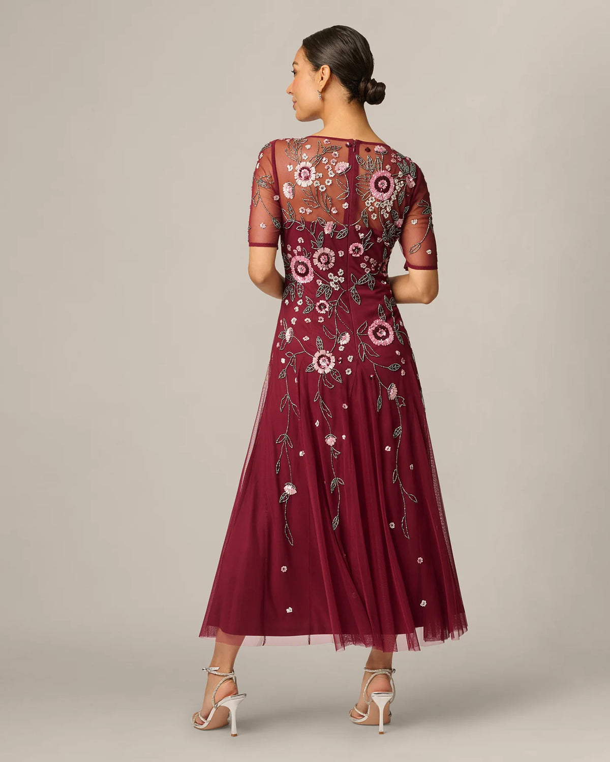 spaghetti strap a-line maxi mother of the bride dress - image 5