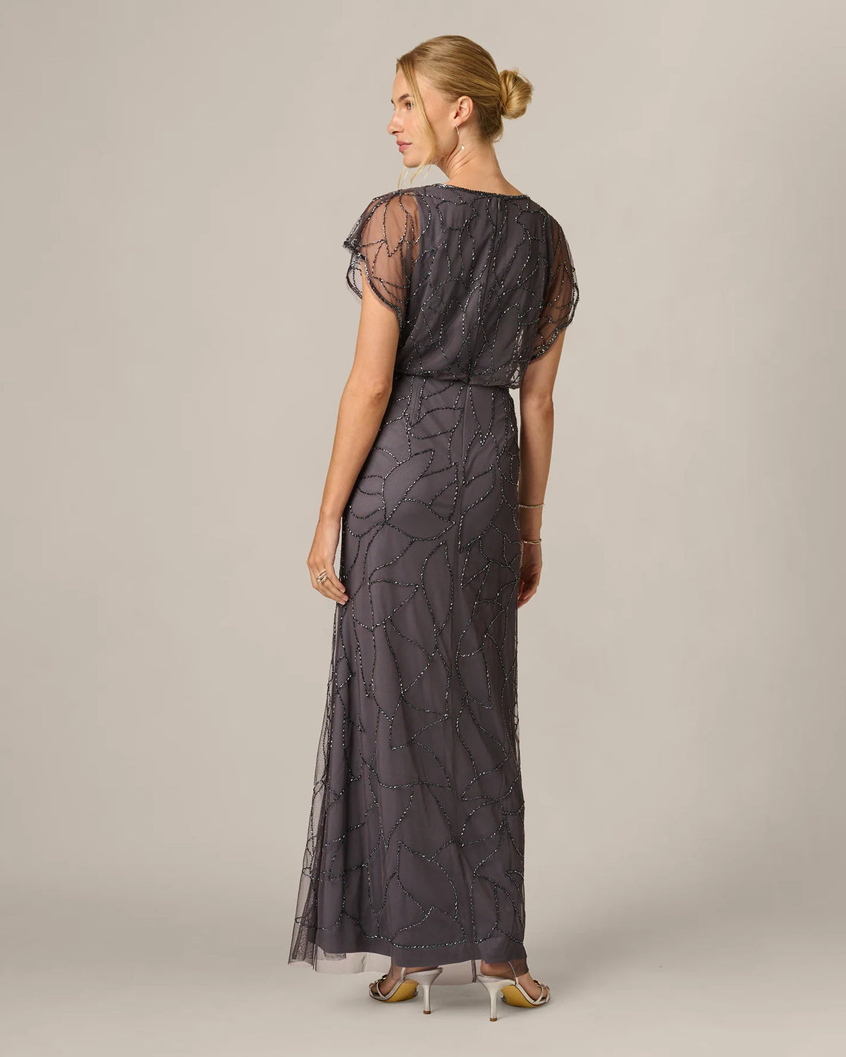 spaghetti strap mermaid maxi mother of the bride dress - image 5