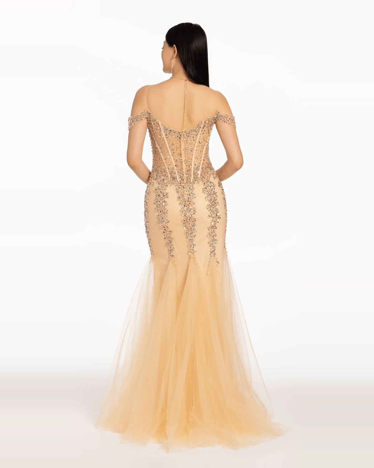 off shoulder mermaid floor-length prom dress - image 5