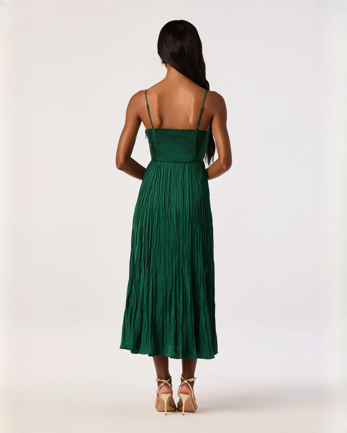 sleeveless chiffon a-line midi bridesmaid dress - image 5