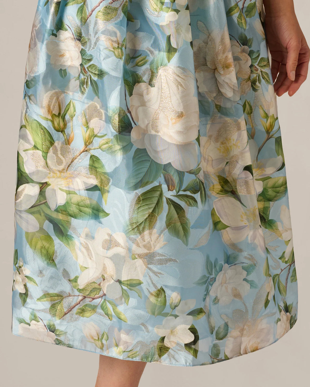 square neck a-line maxi mother of the bride dress - image 5