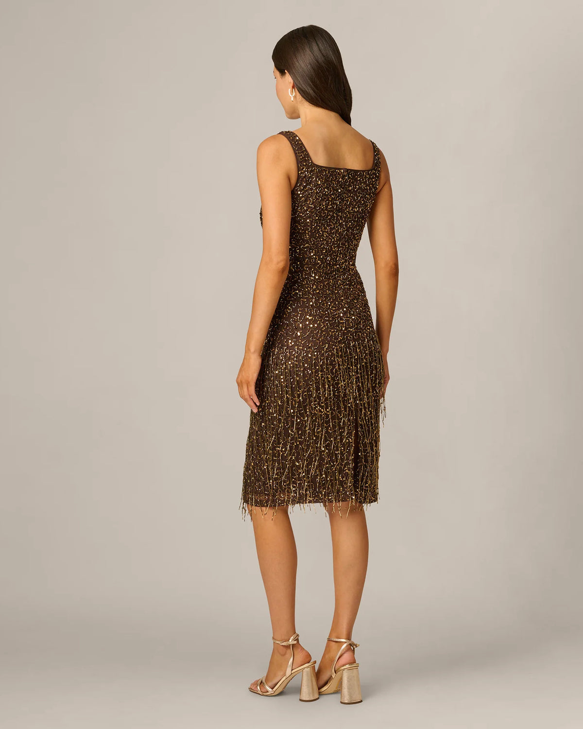 square neck a-line maxi mother of the bride dress - image 5