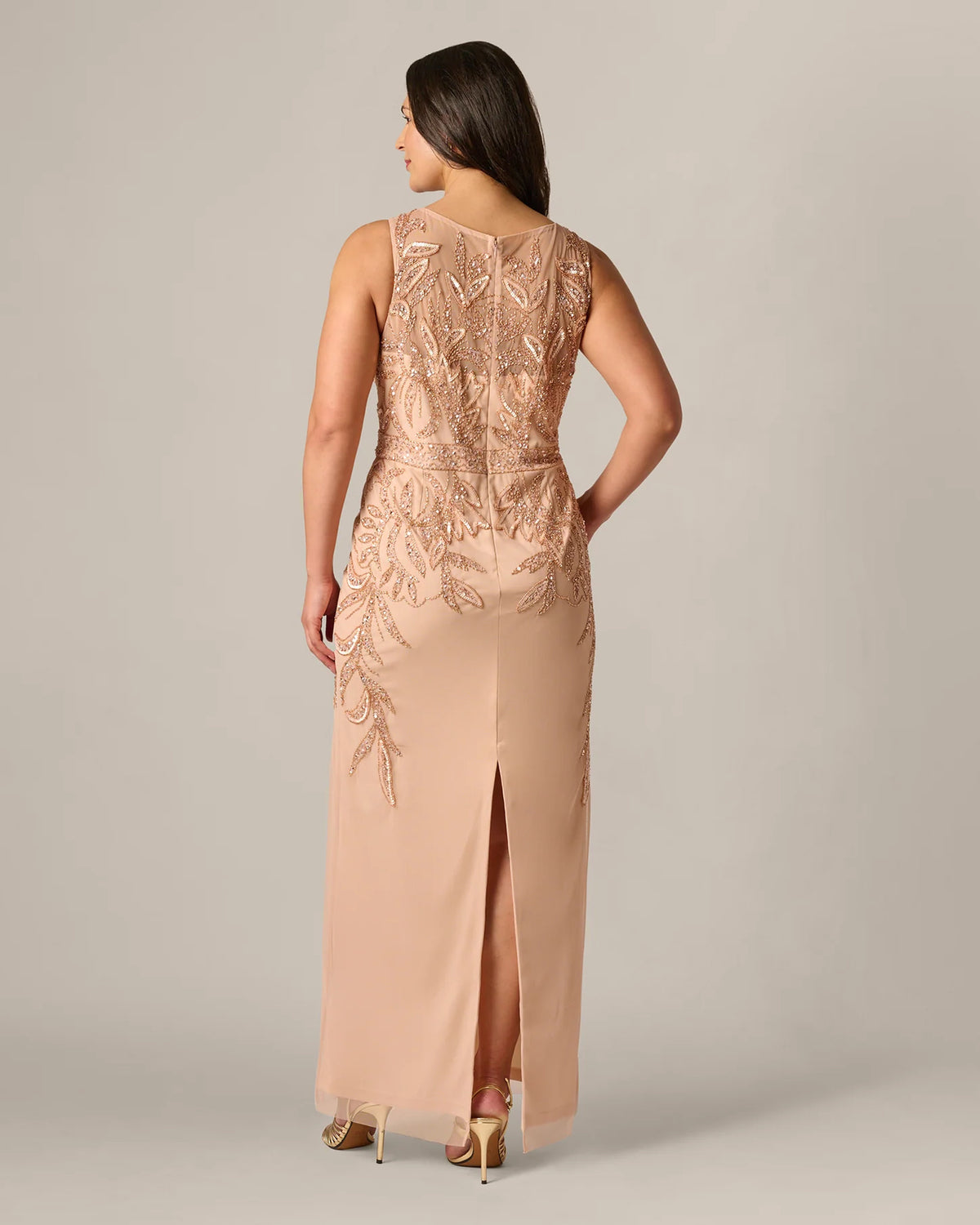 sleeveless sheath maxi mother of the bride dress - image 5