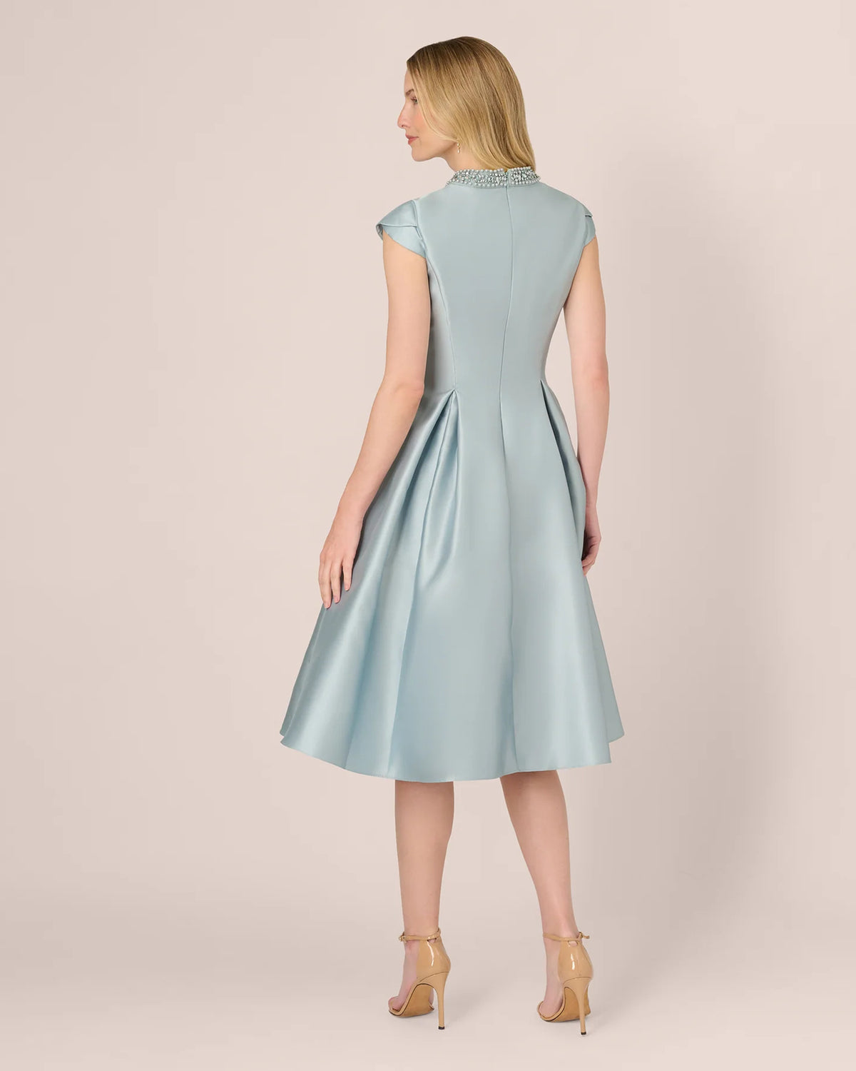 cap-sleeve a-line midi mother of the bride dress - image 5