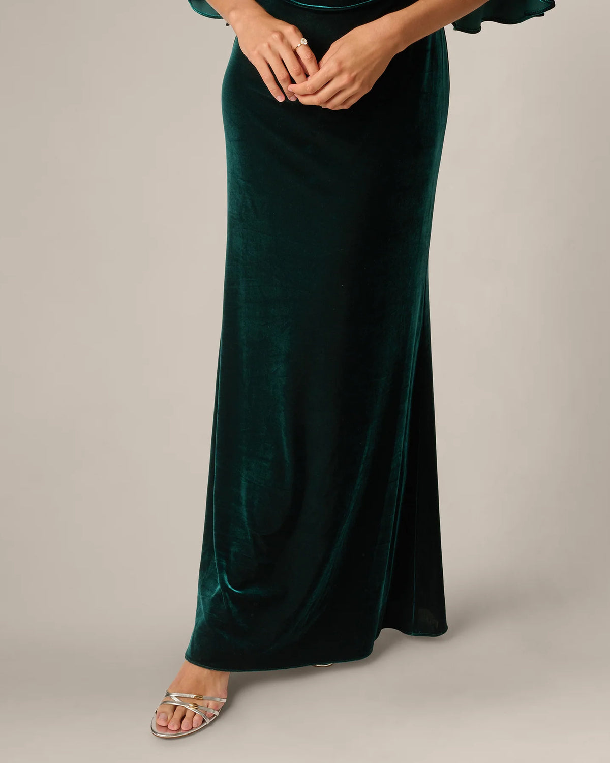 off-shoulder a-line maxi mother of the bride dress - image 5
