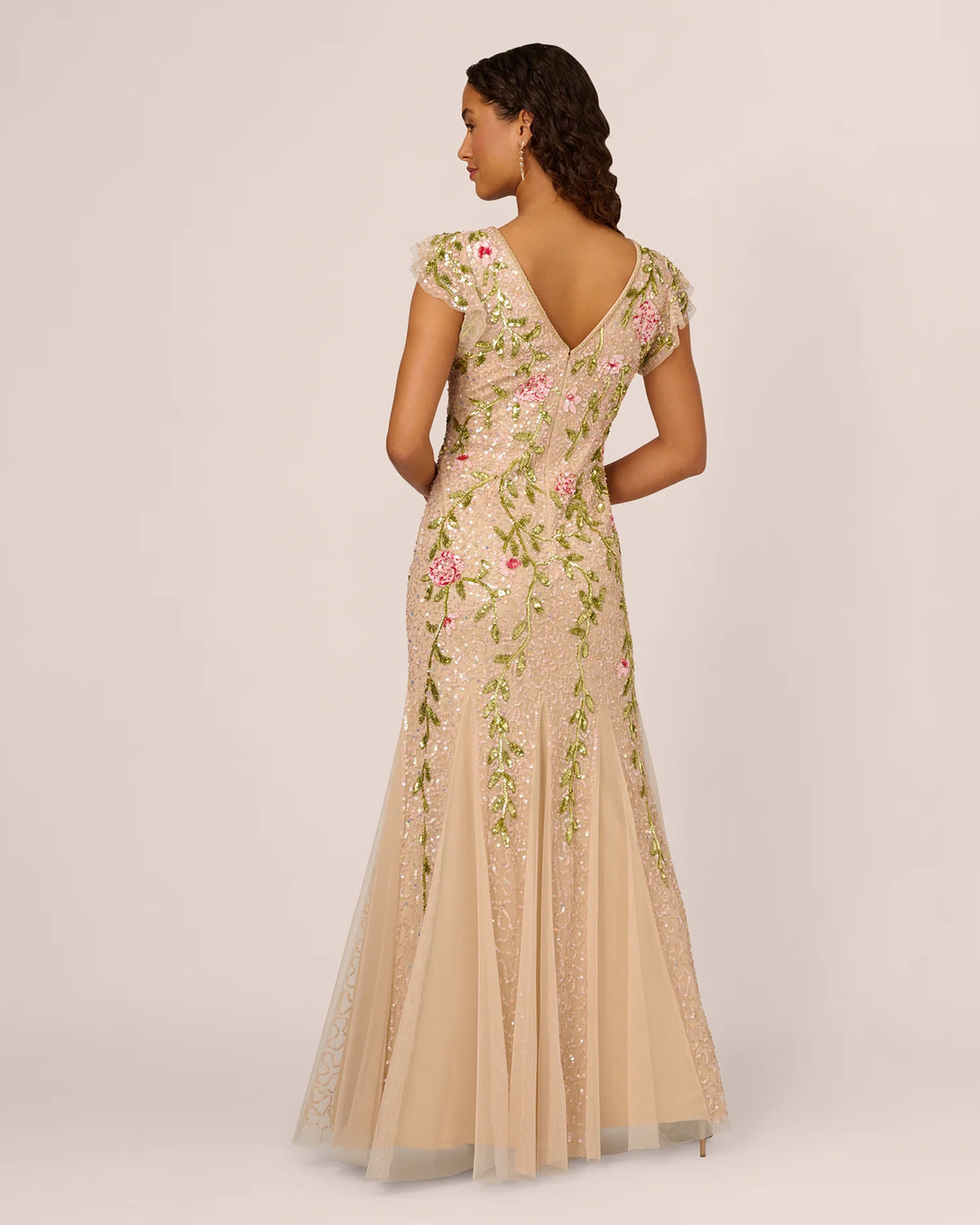 v neck mermaid floor-length mother of the bride dress - image 5
