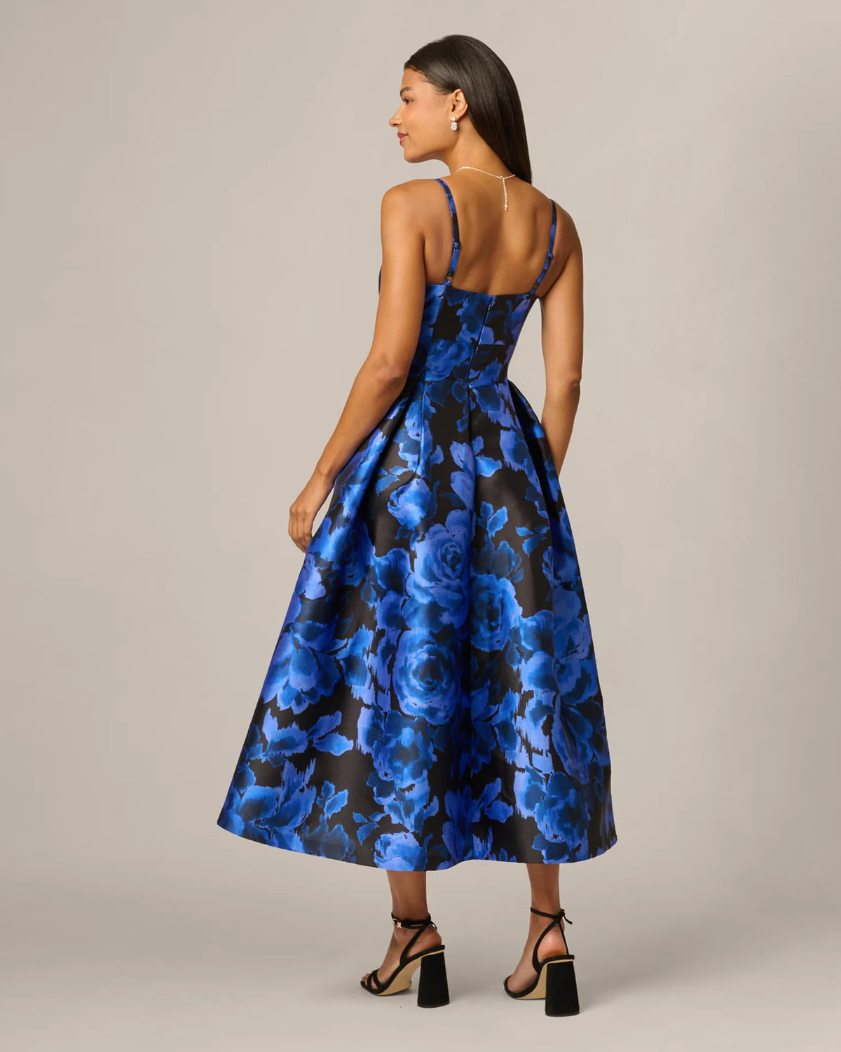 spaghetti strap a-line maxi mother of the bride dress - image 5