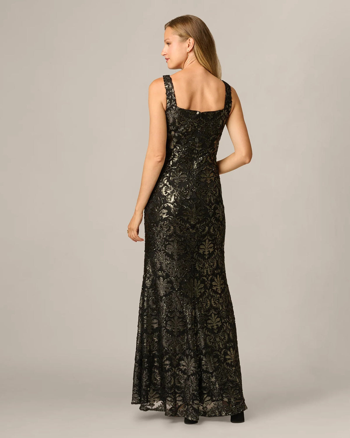 spaghetti strap a-line maxi mother of the bride dress - image 5
