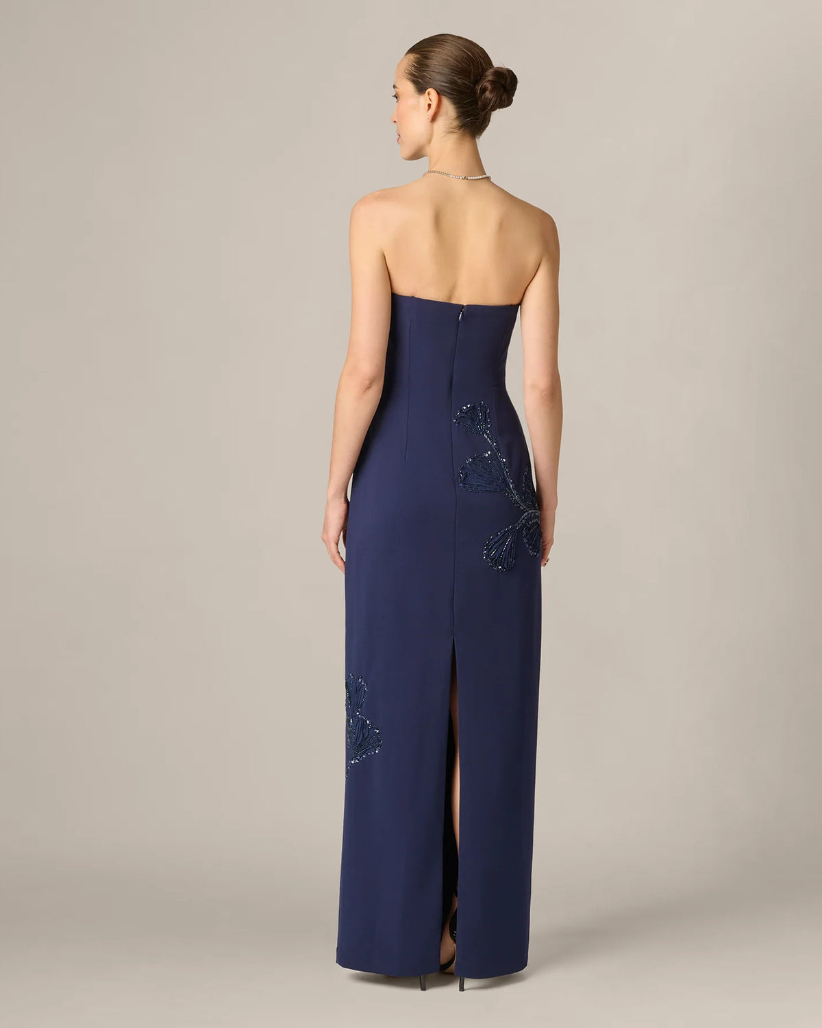 strapless sheath maxi mother of the bride dress - image 5