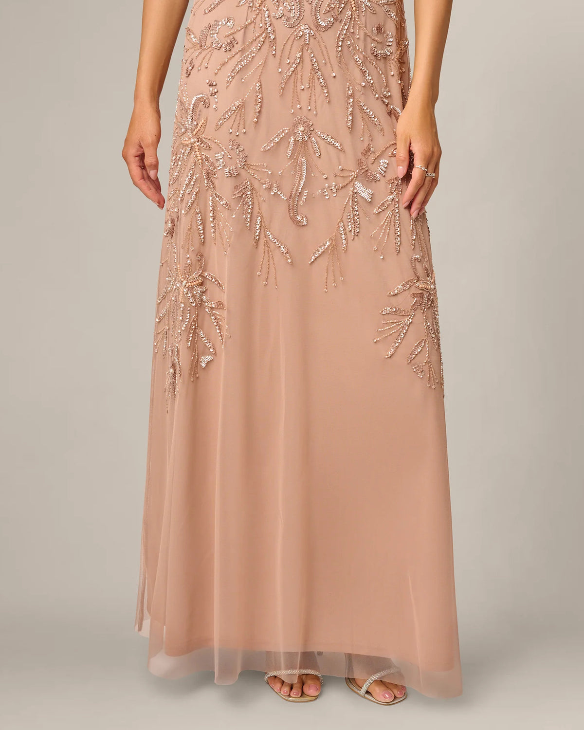 short-sleeve a-line maxi mother of the bride dress - image 5