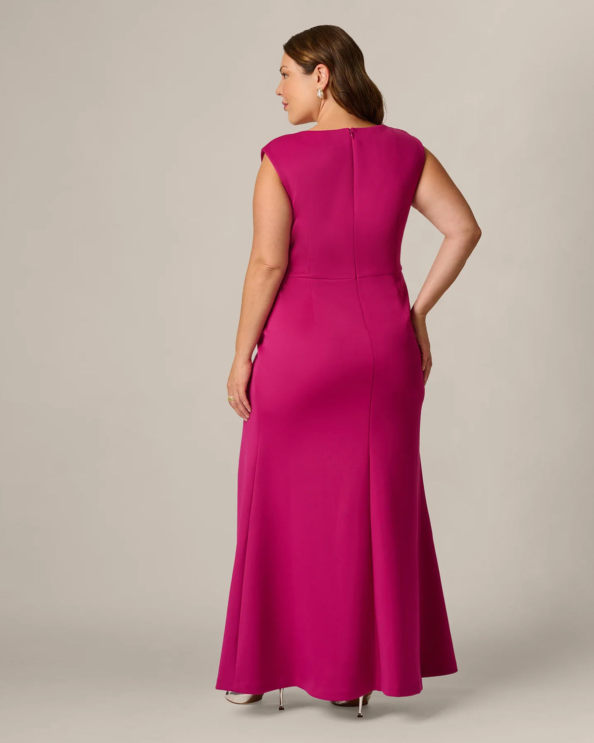 spaghetti strap mermaid maxi mother of the bride dress - image 5