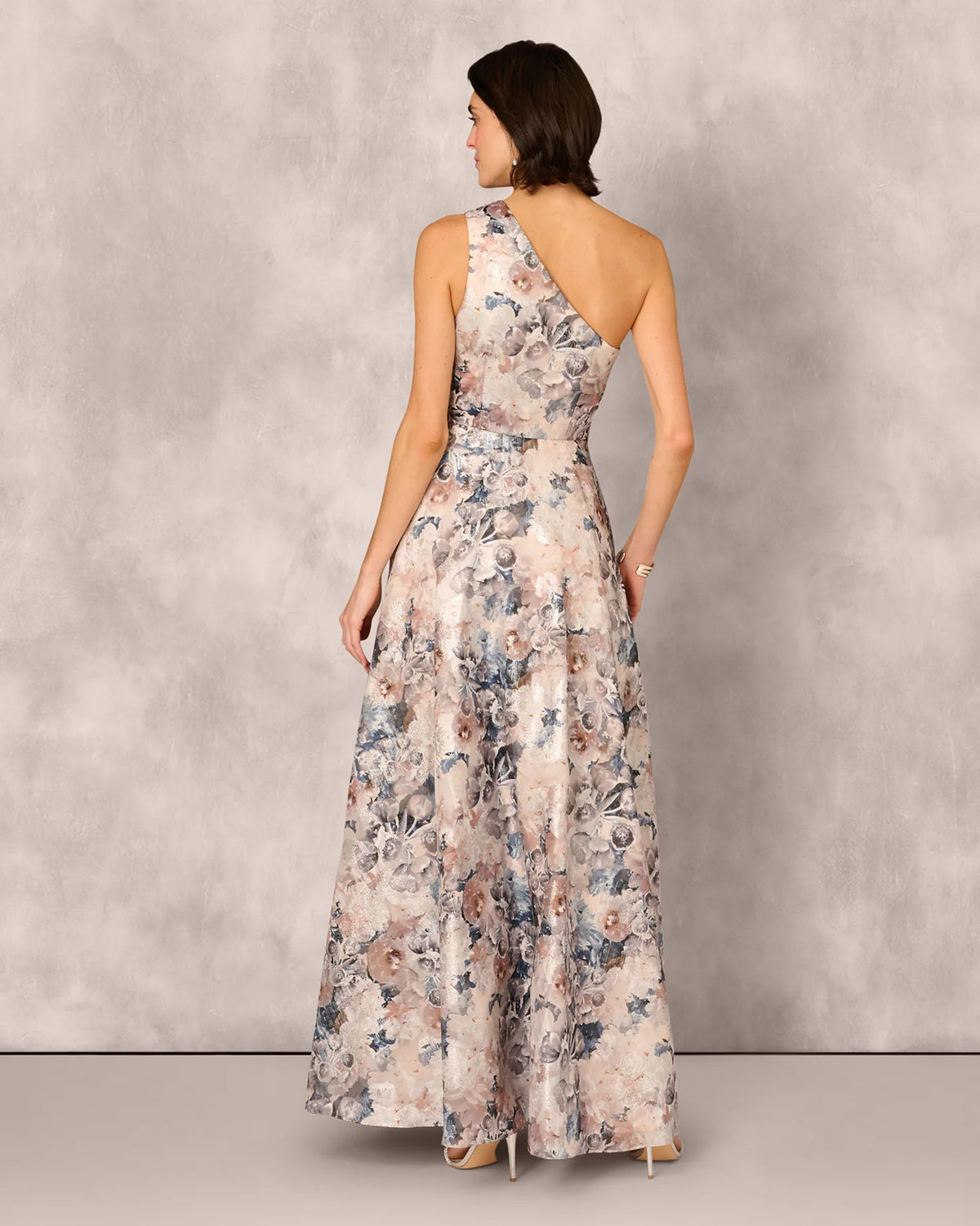 one-shoulder a-line maxi mother of the bride dress - image 5