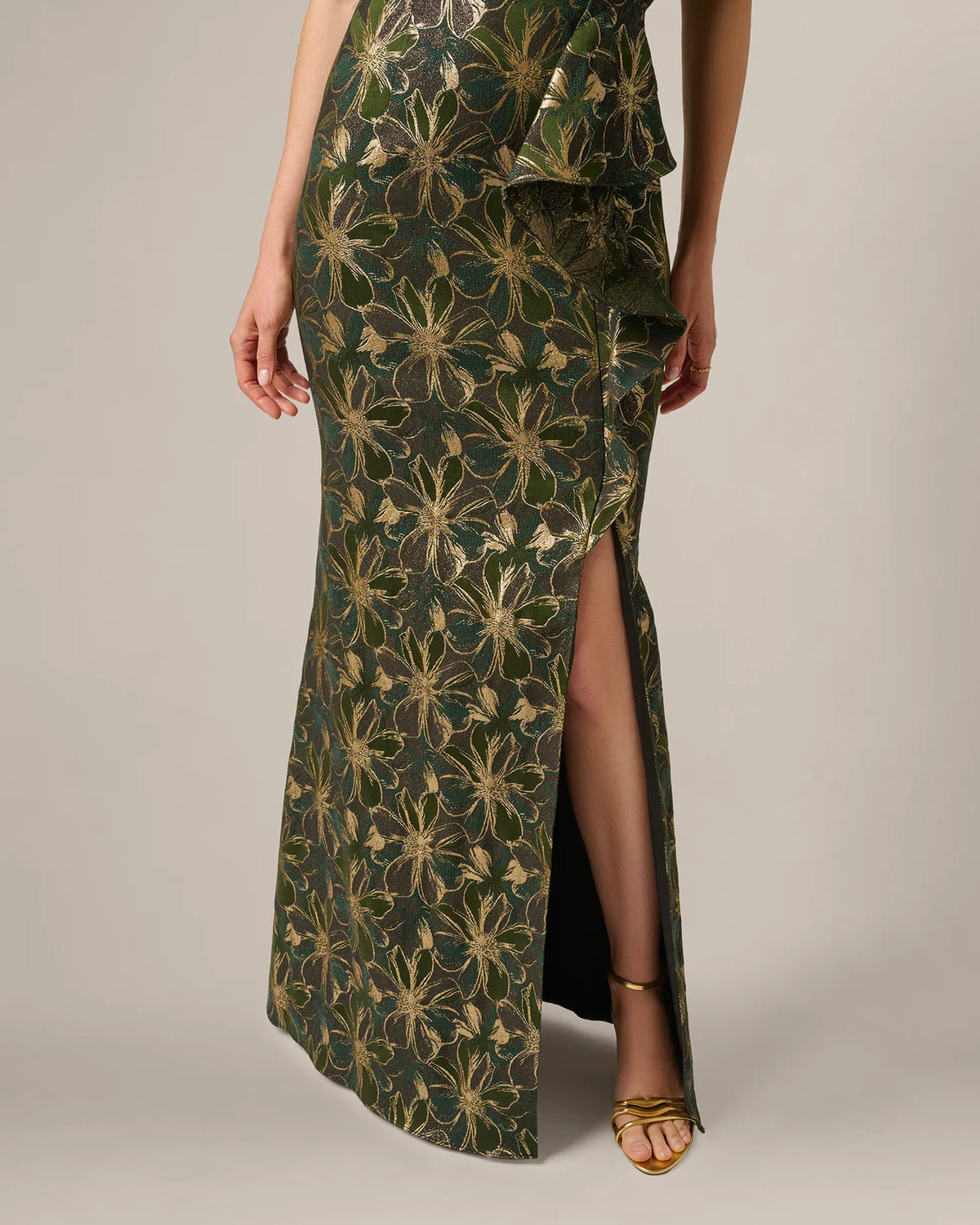 off-shoulder a-line maxi mother of the bride dress - image 5