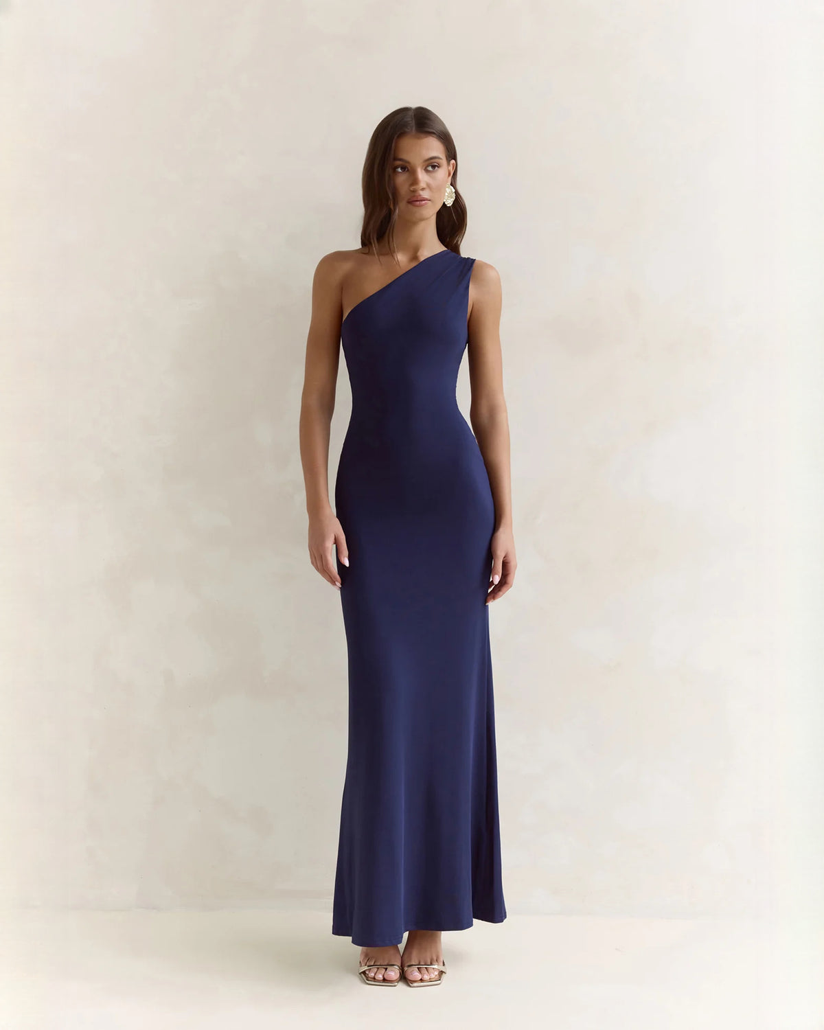 sleeveless satin a-line maxi bridesmaid dress - image 5