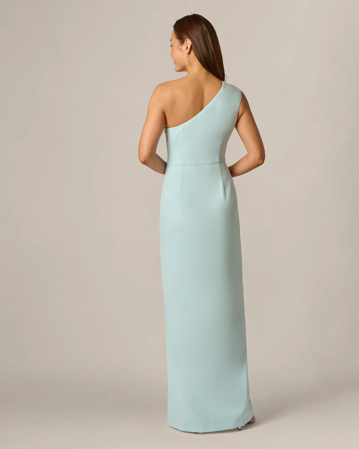 one-shoulder a-line maxi mother of the bride dress - image 5