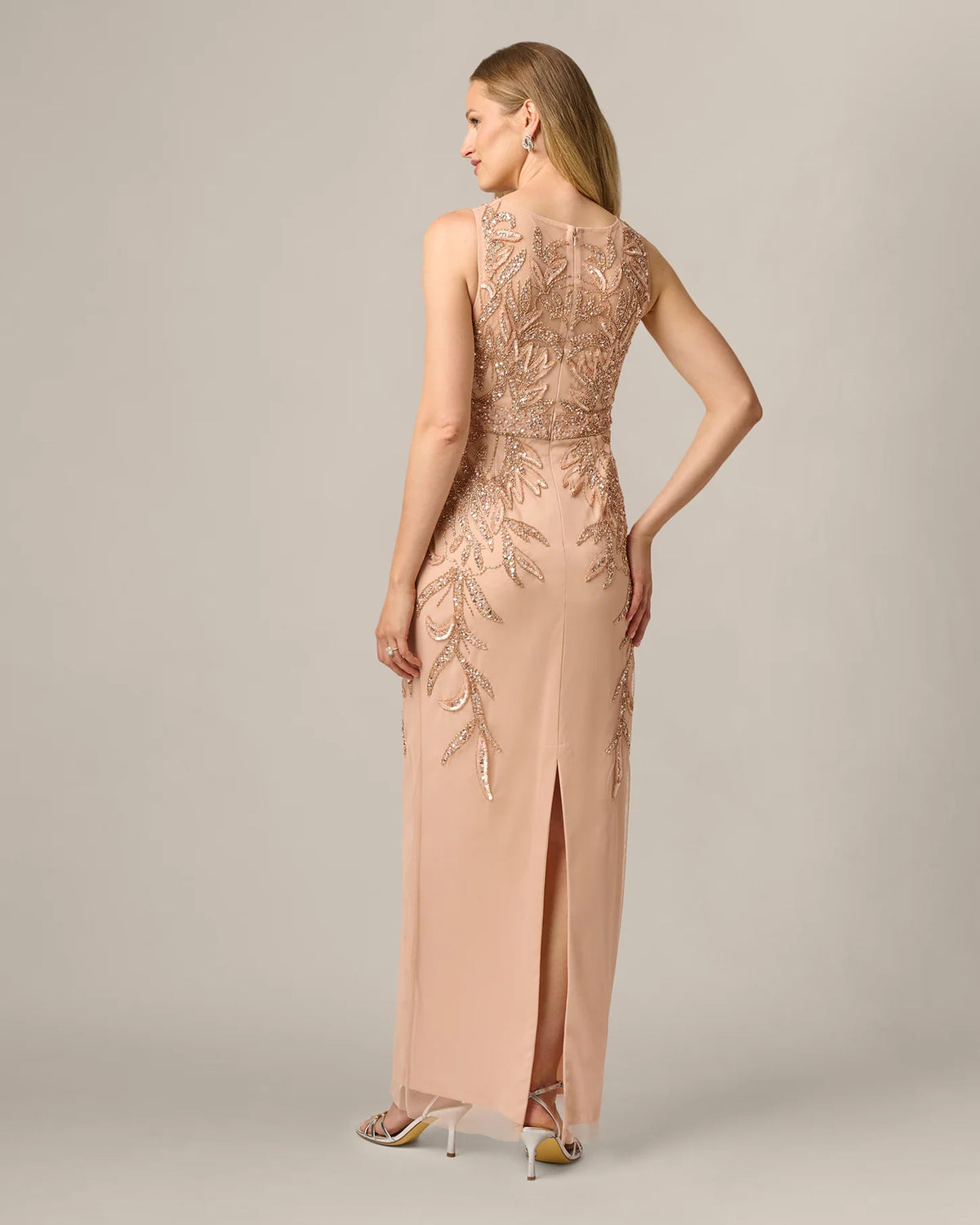 sleeveless sheath maxi mother of the bride dress - image 5