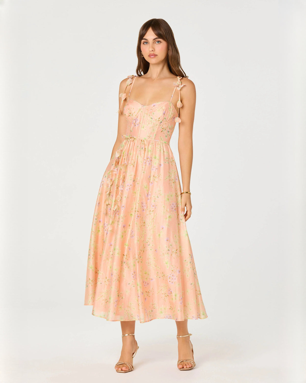 sleeveless chiffon a-line midi bridesmaid dress - image 5