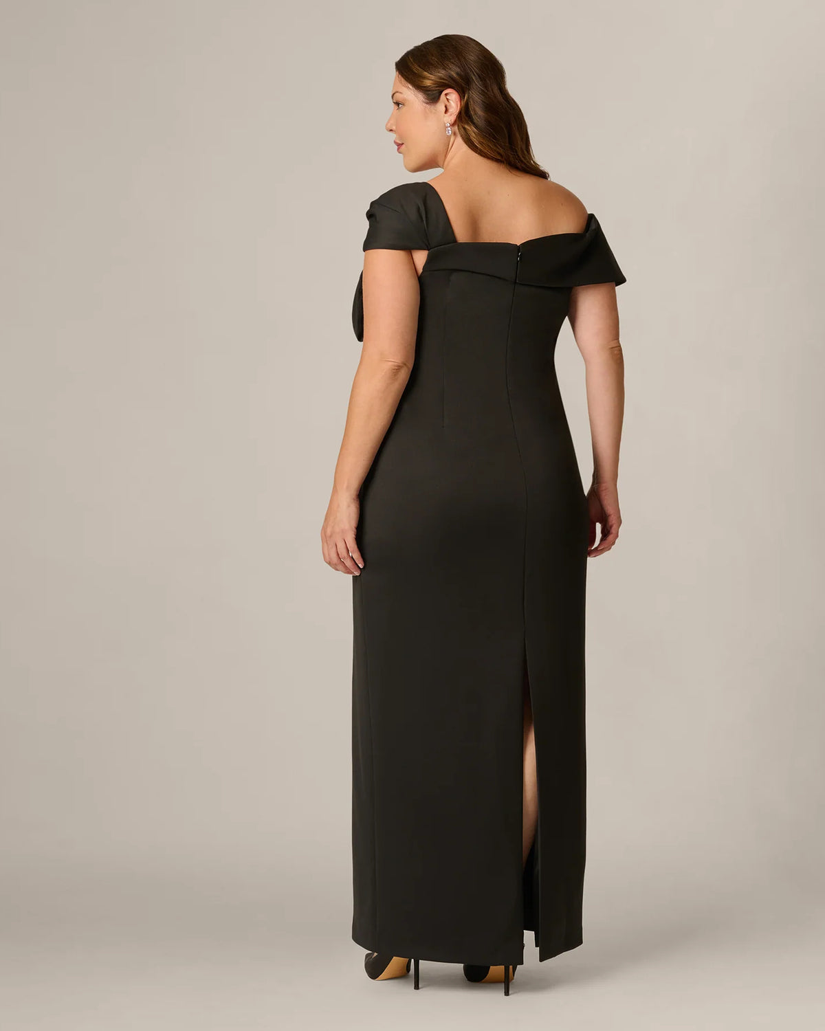 spaghetti strap sheath maxi mother of the bride dress - image 5