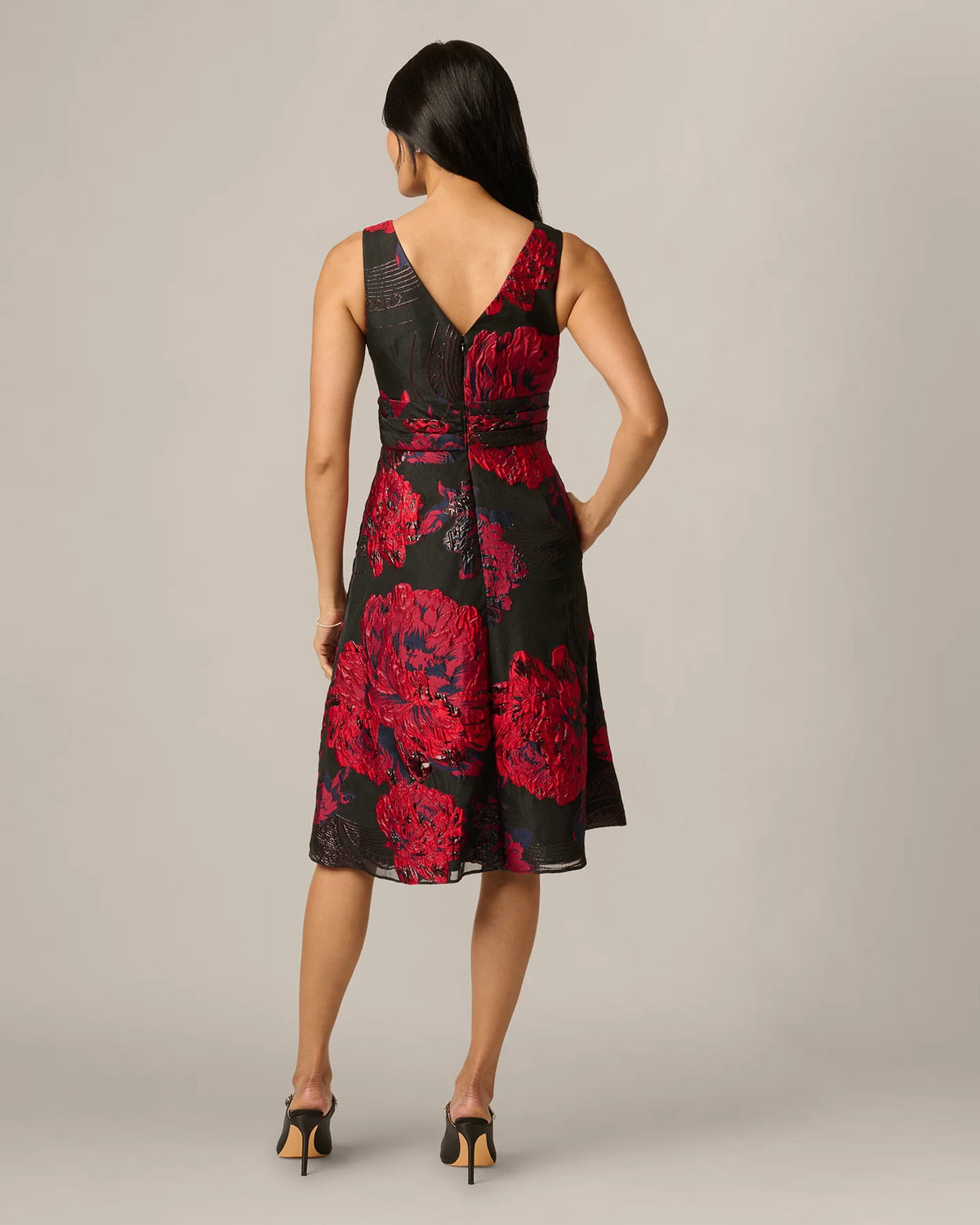 spaghetti strap a-line midi mother of the bride dress - image 5