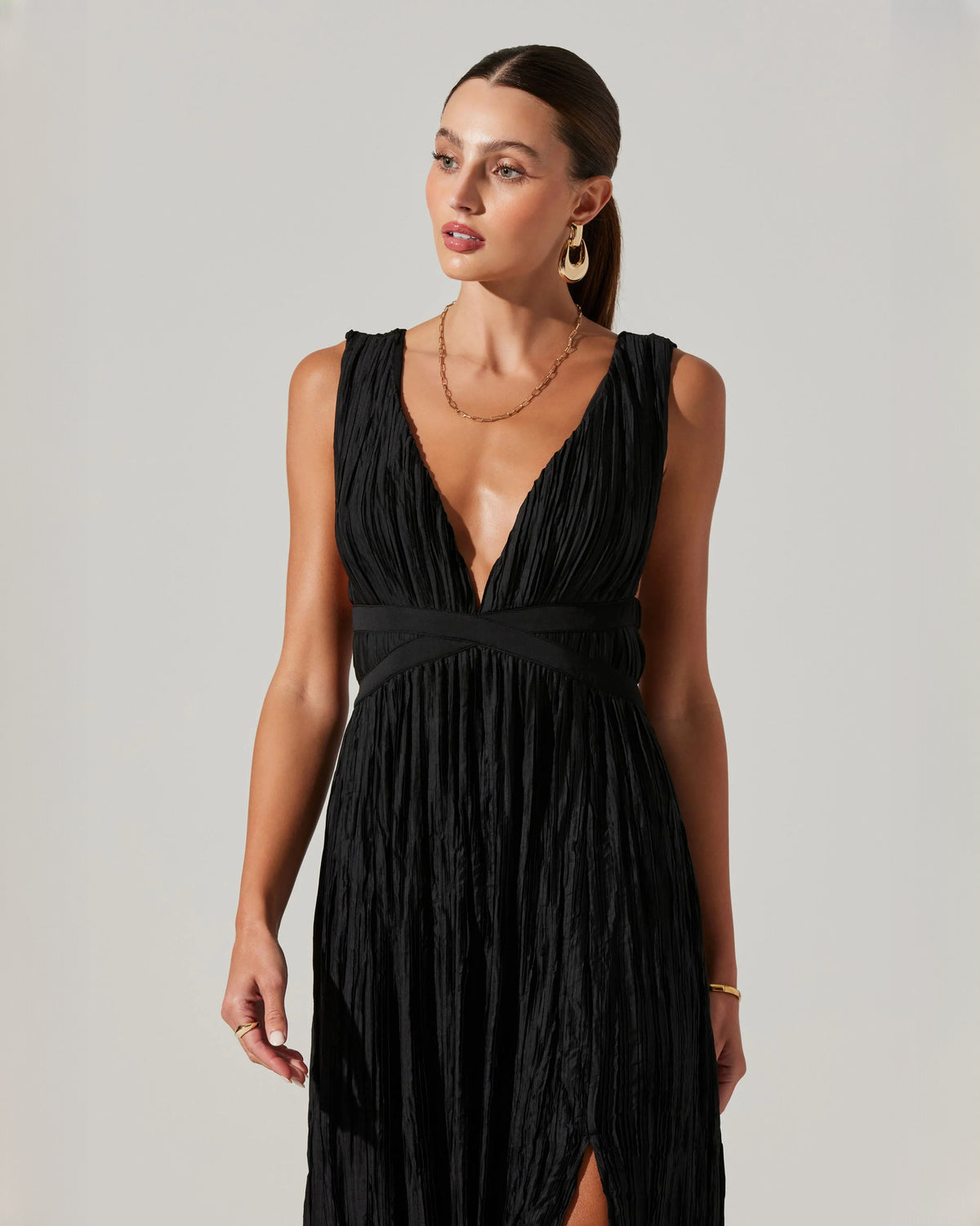 sleeveless chiffon a-line maxi bridesmaid dress - image 5