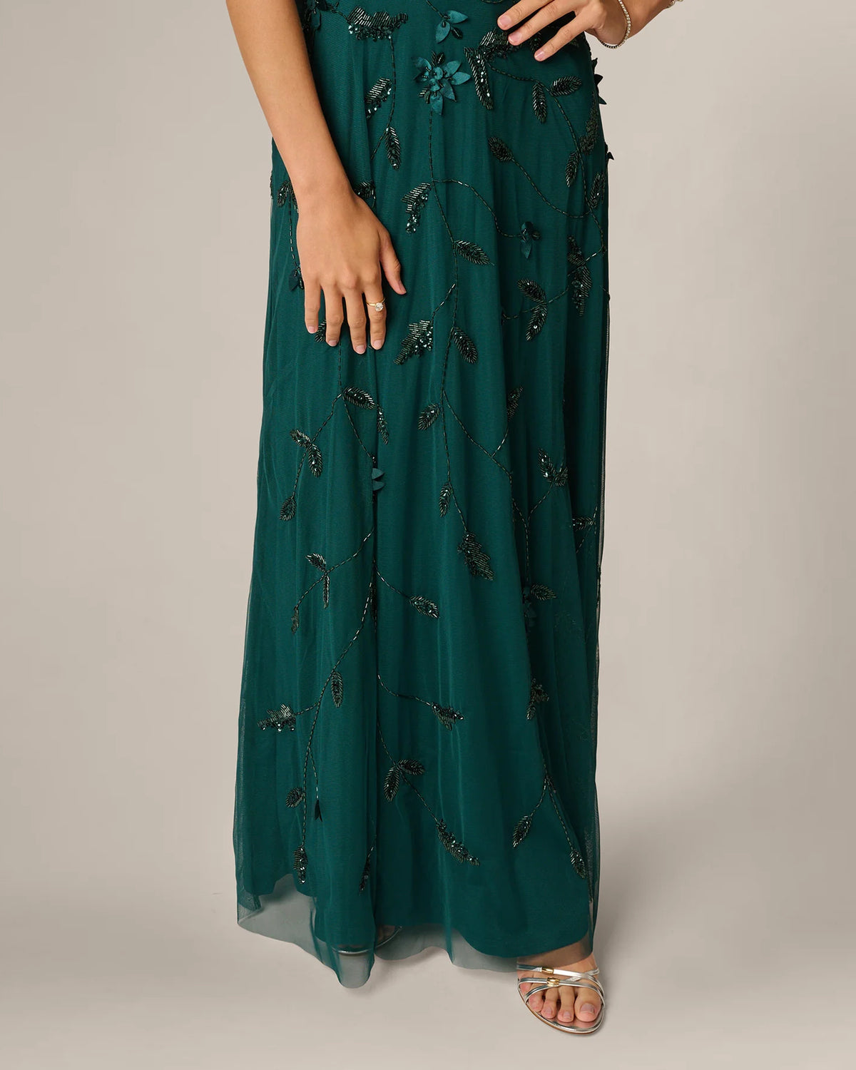 one-shoulder a-line maxi mother of the bride dress - image 5