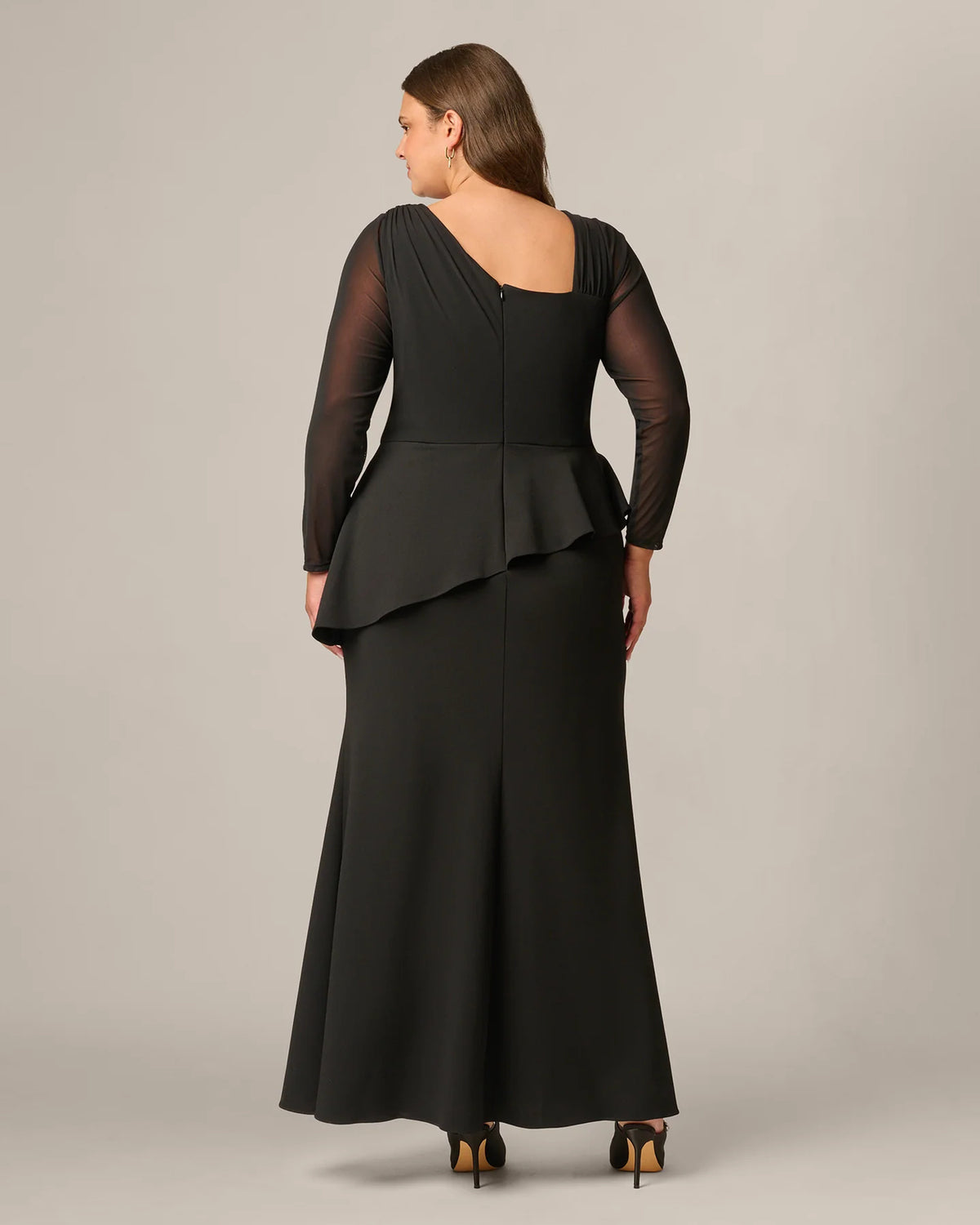 spaghetti strap a-line maxi mother of the bride dress - image 5