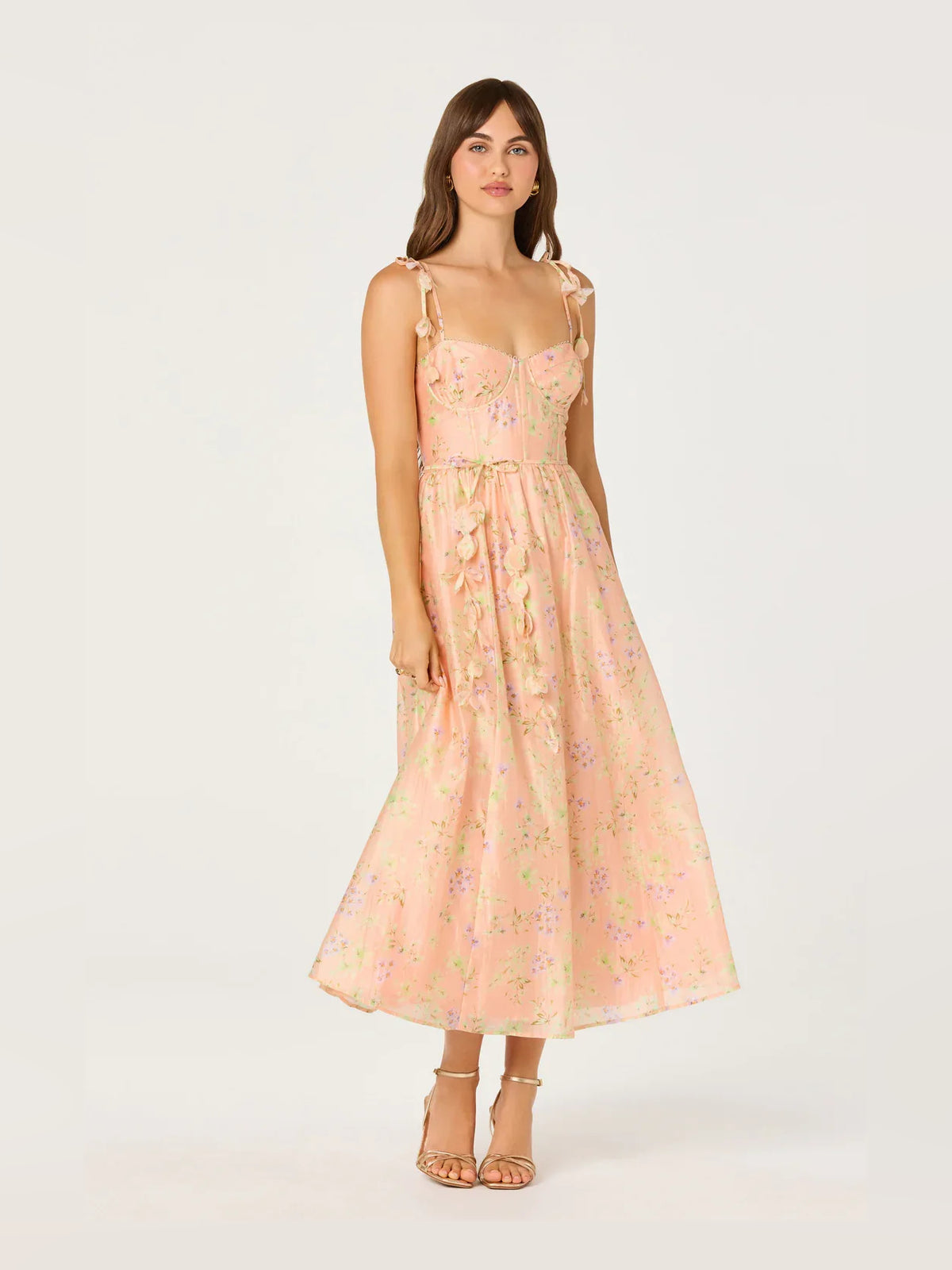 Mint Green mini prom dress, alternate view showing the skirt and hem