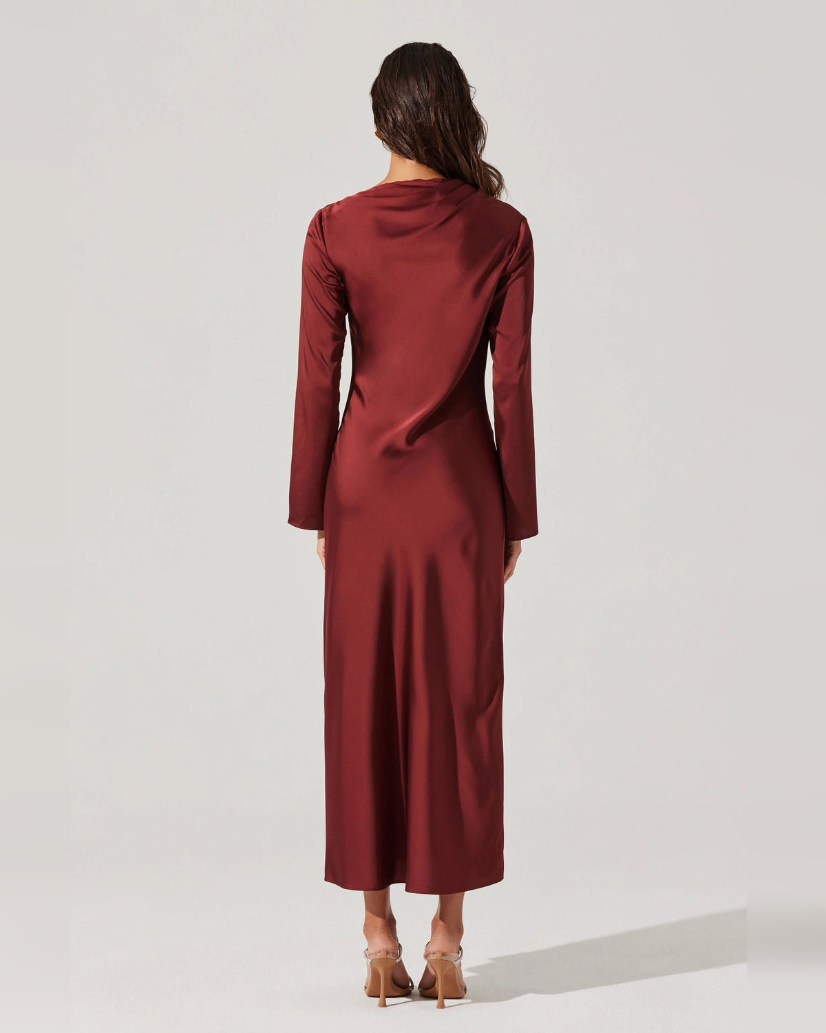spaghetti strap a-line maxi formal dress - image 5