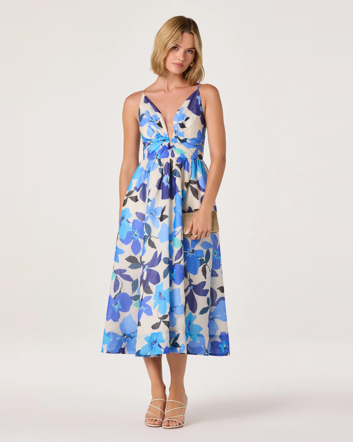 spaghetti strap a-line midi homecoming dress - image 5