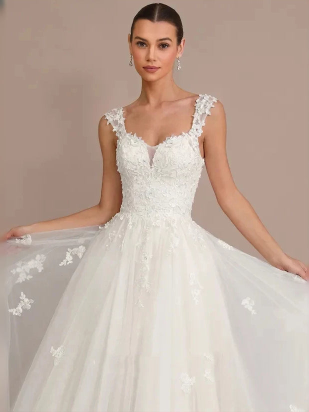 Ivory mini wedding dress, alternate view showing the skirt and hem