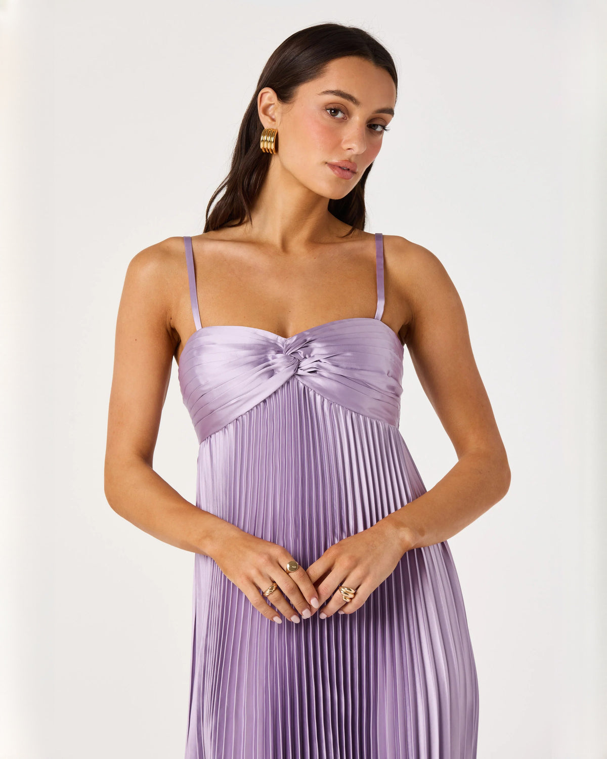 strapless chiffon a-line maxi bridesmaid dress - image 5