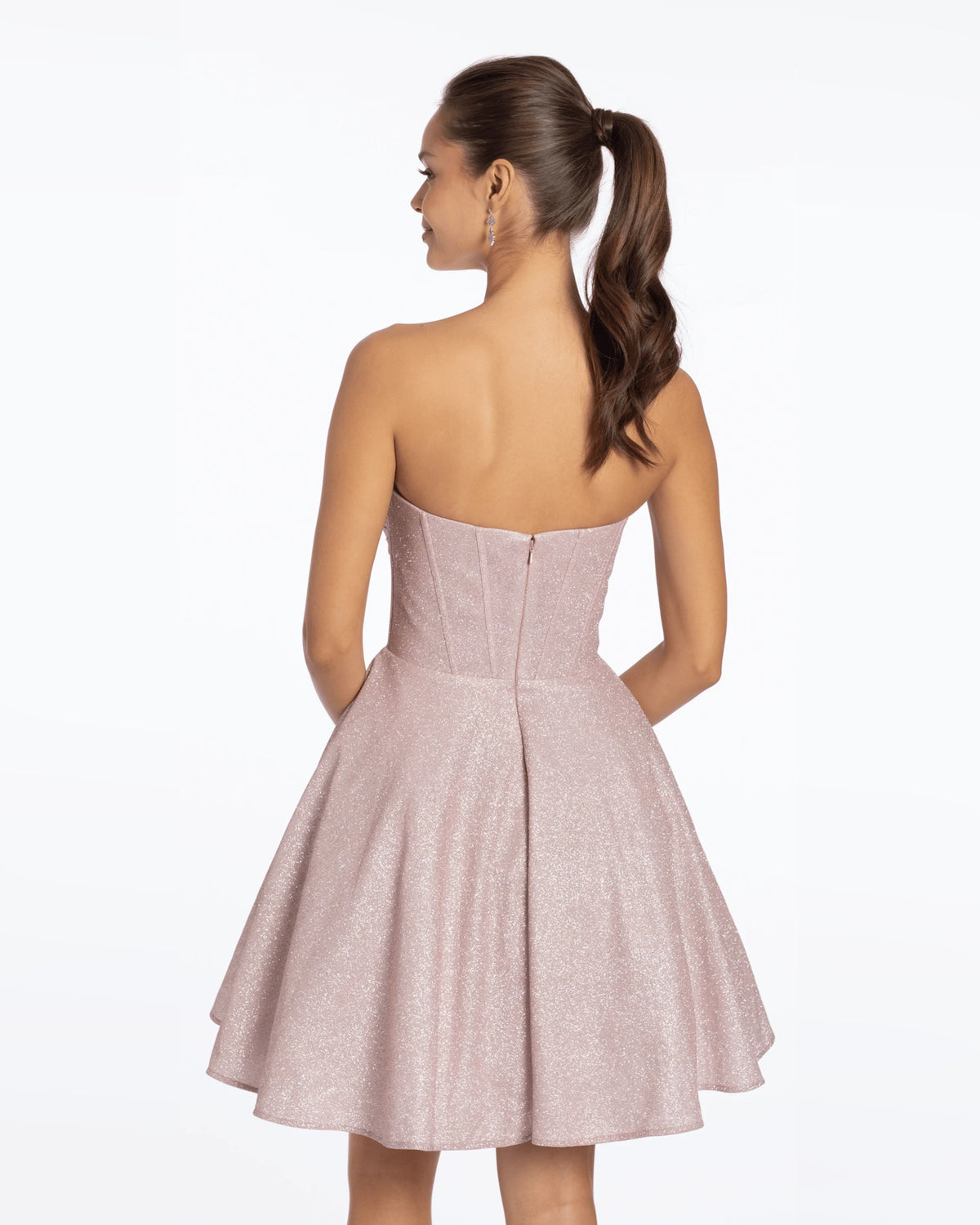 strapless fit-and-flare maxi homecoming dress - image 5