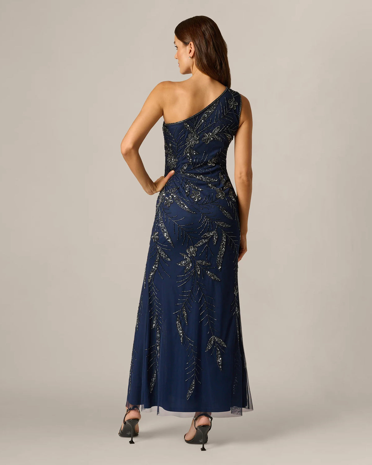 one-shoulder a-line maxi mother of the bride dress - image 5