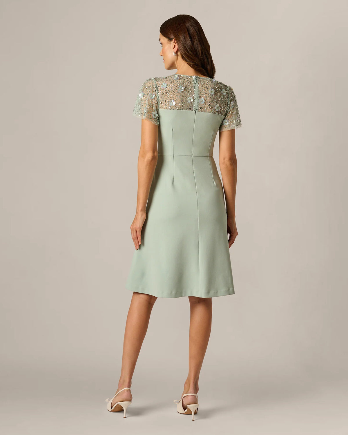 flutter-sleeve a-line maxi mother of the bride dress - image 5