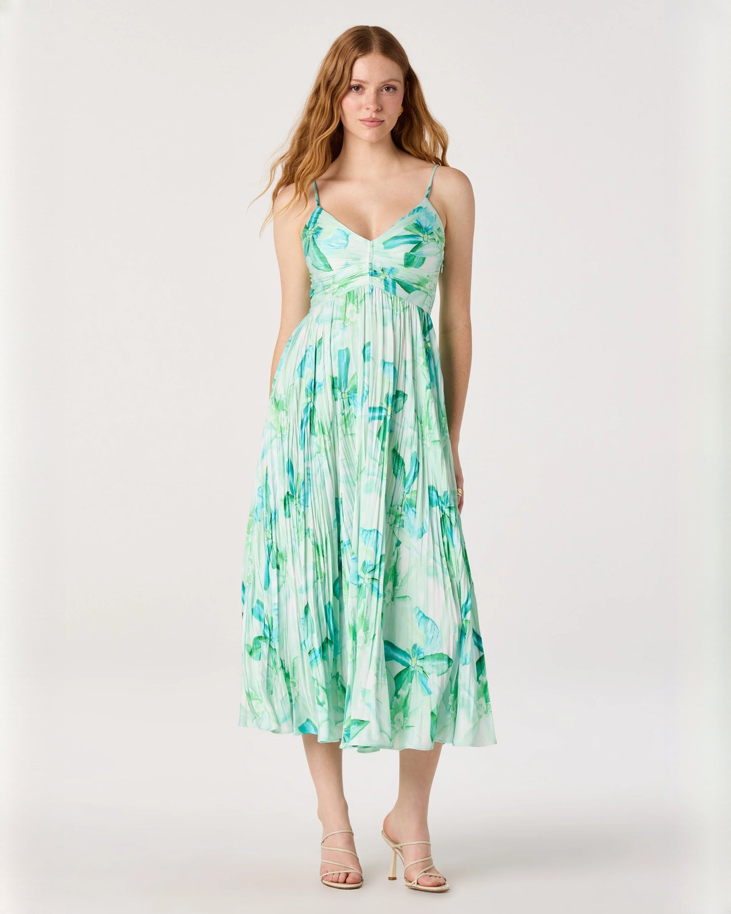 sleeveless chiffon a-line midi bridesmaid dress - image 5