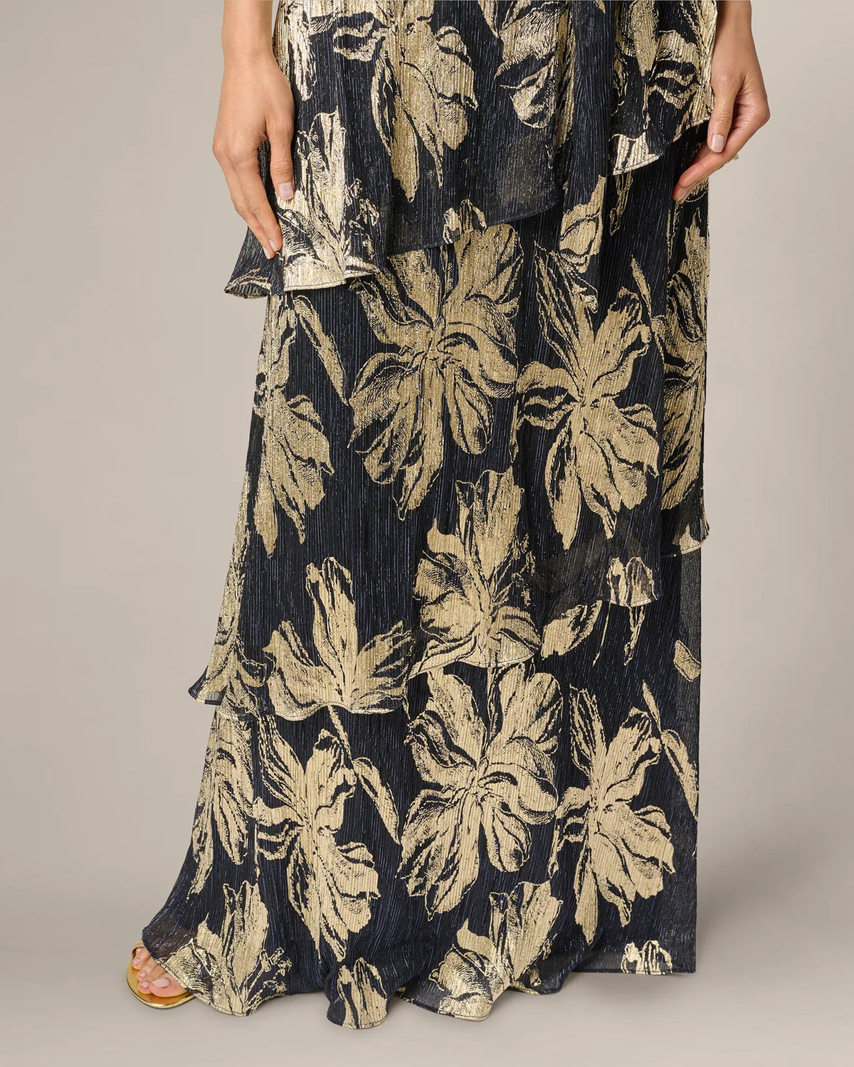 halter neck a-line maxi mother of the bride dress - image 5