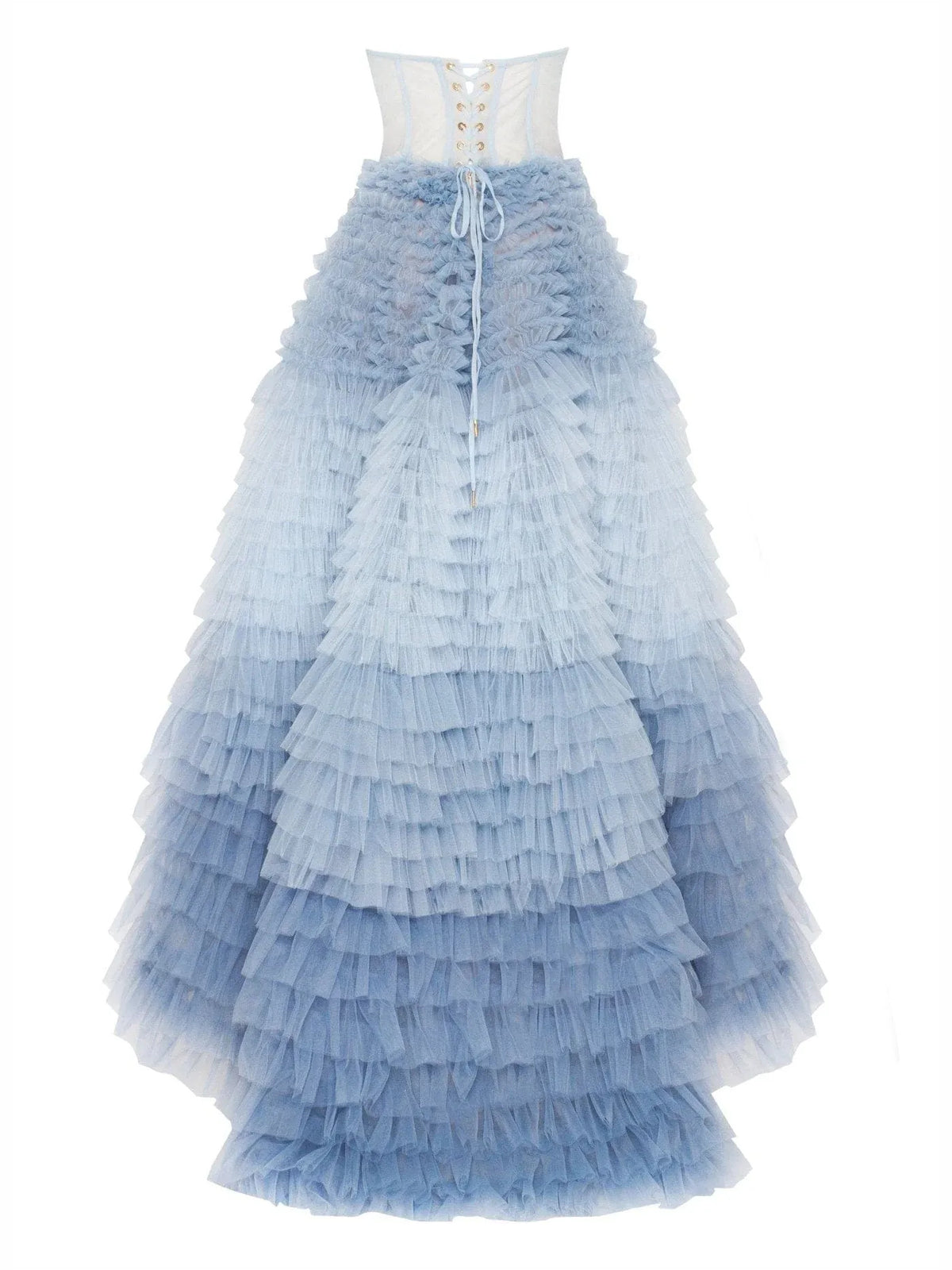 As Picture floor-length prom dress, alternate view showing the skirt and hem