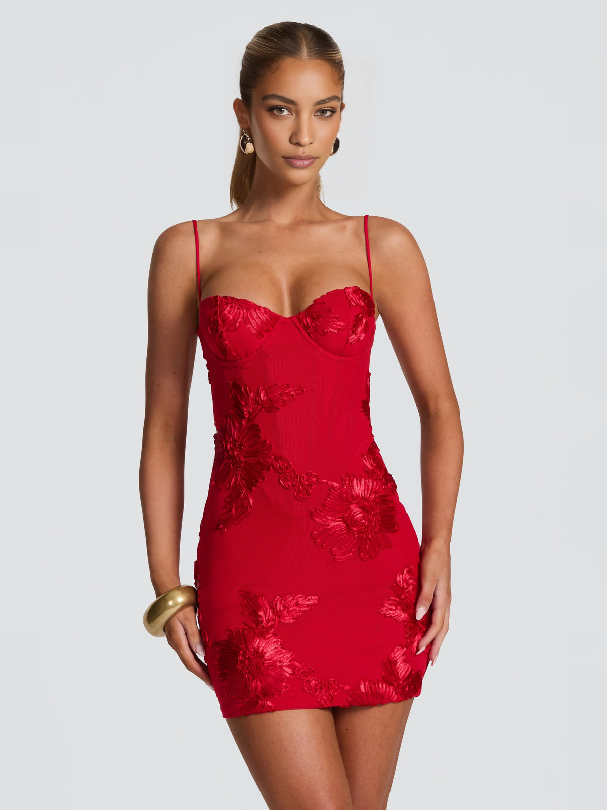 Lemon mini homecoming dress, alternate view showing the skirt and hem