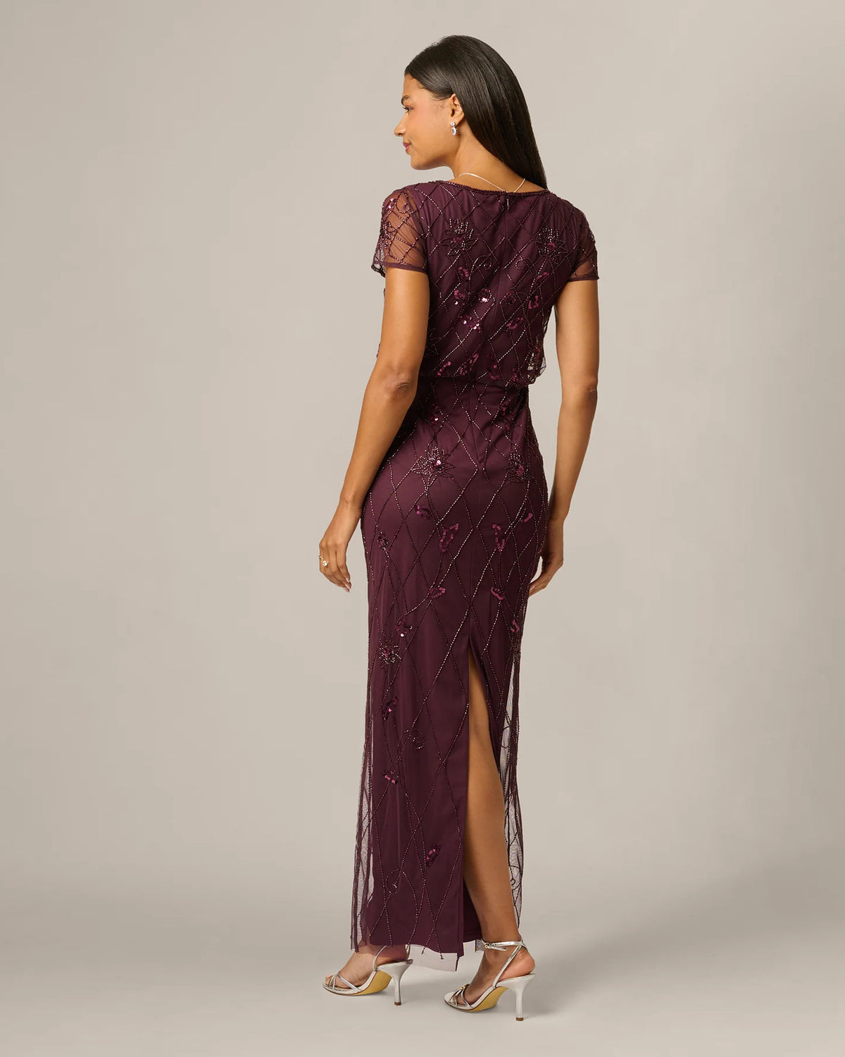 spaghetti strap a-line maxi mother of the bride dress - image 5