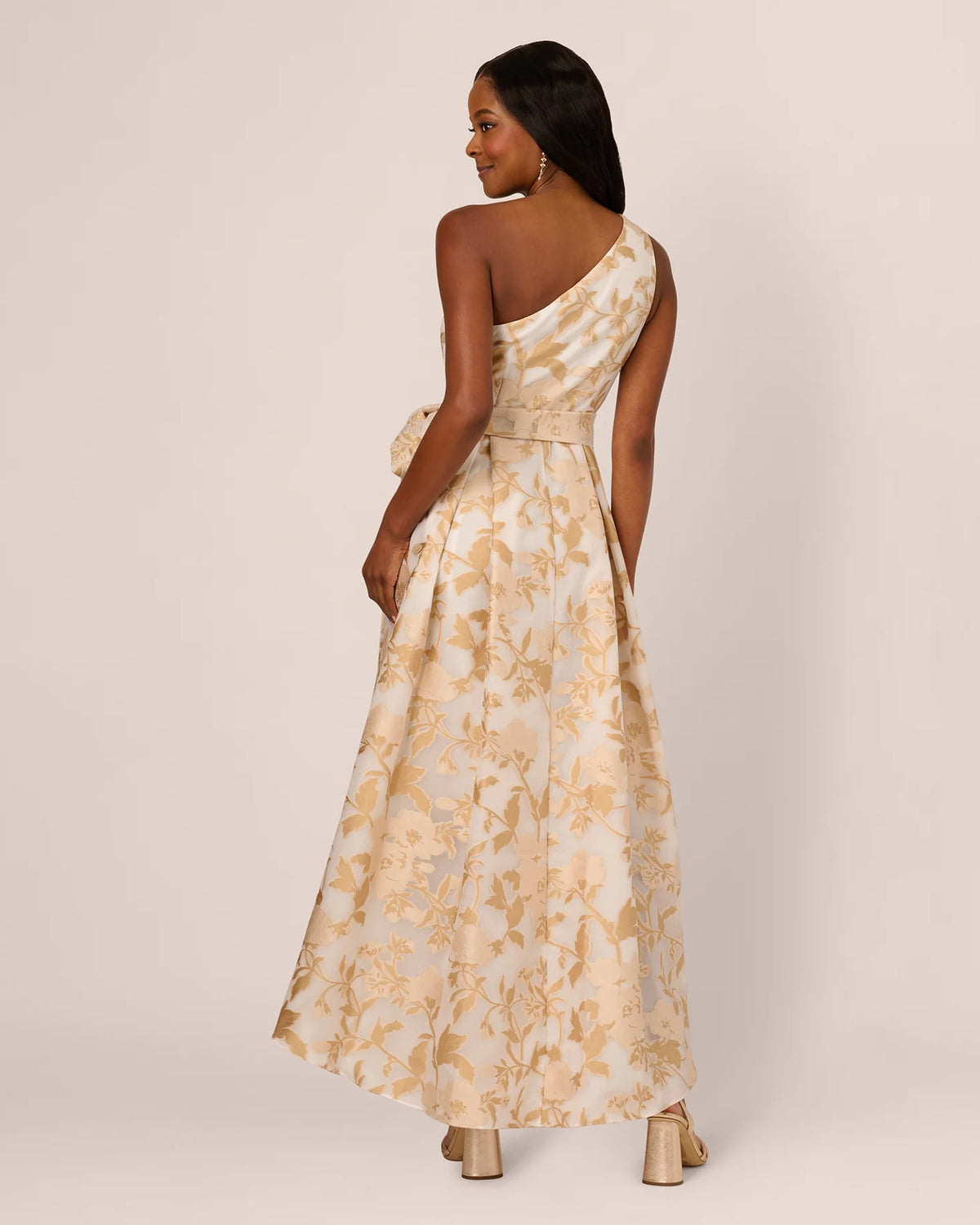 one shoulder a-line high-low mother of the bride dress - image 5