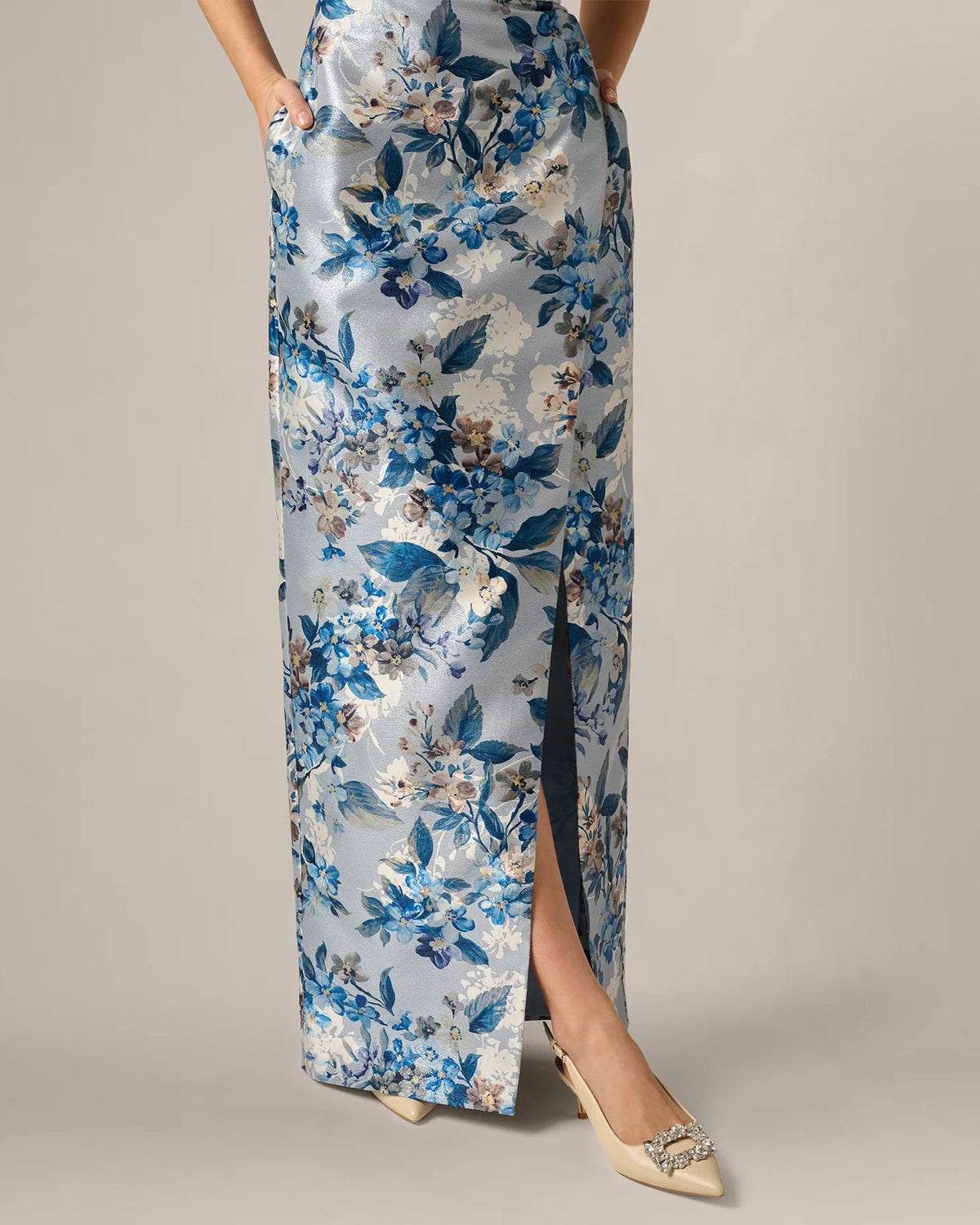 strapless a-line maxi mother of the bride dress - image 5