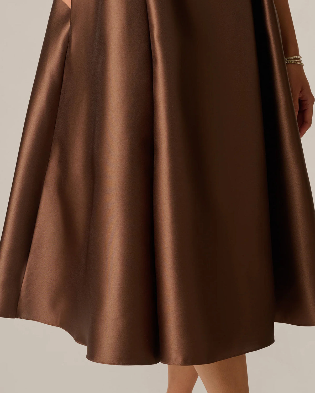 spaghetti strap fit-and-flare midi mother of the bride dress - image 5