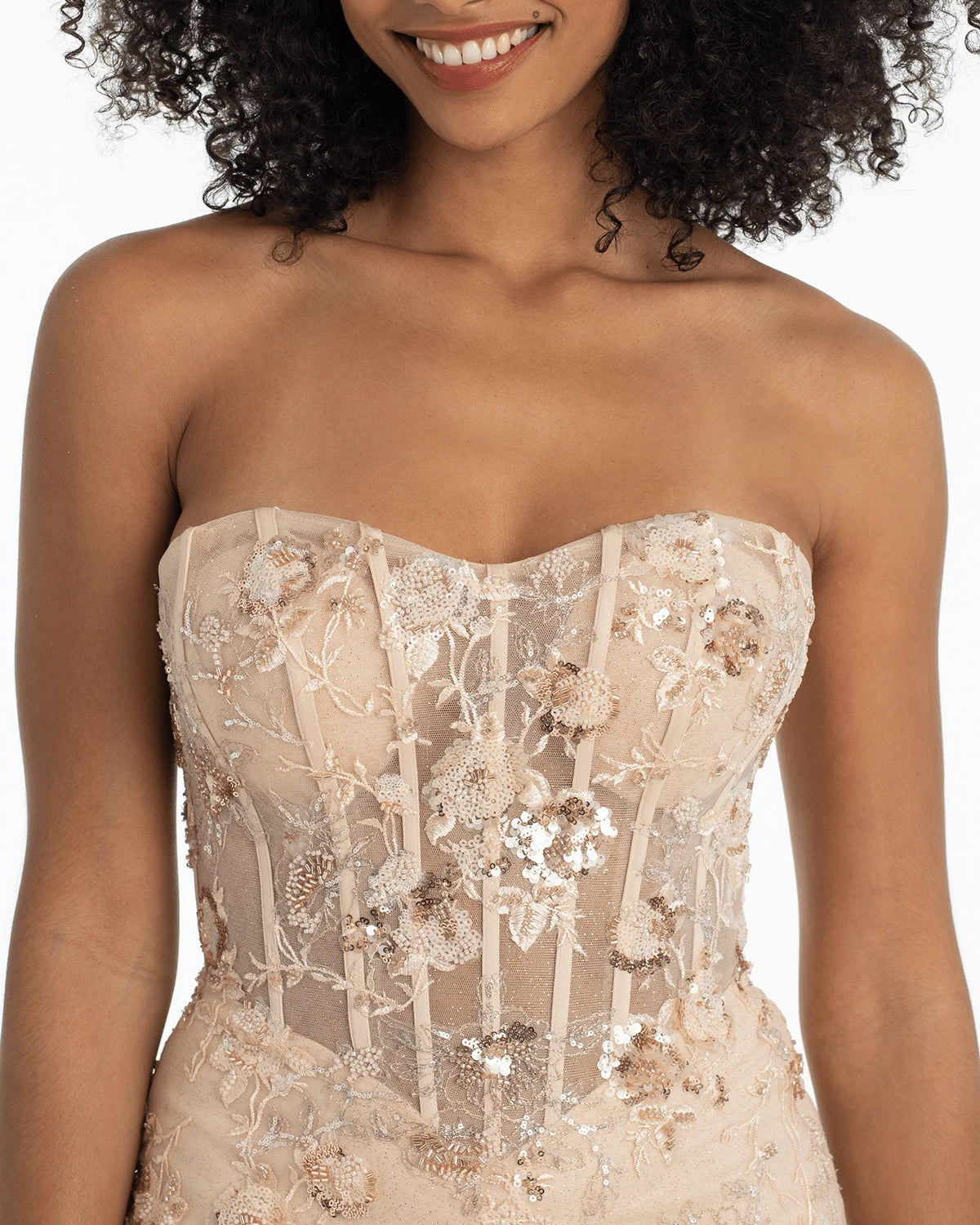 strapless trumpet maxi prom dress - image 5