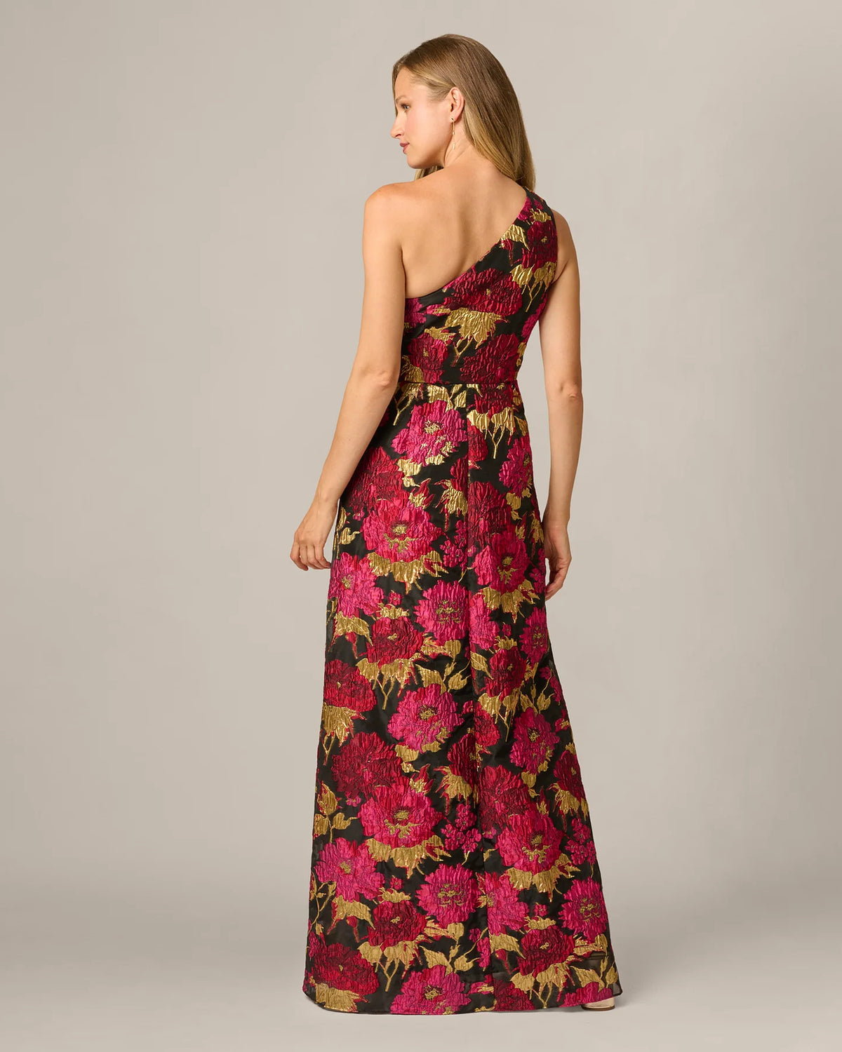 one-shoulder a-line maxi mother of the bride dress - image 5