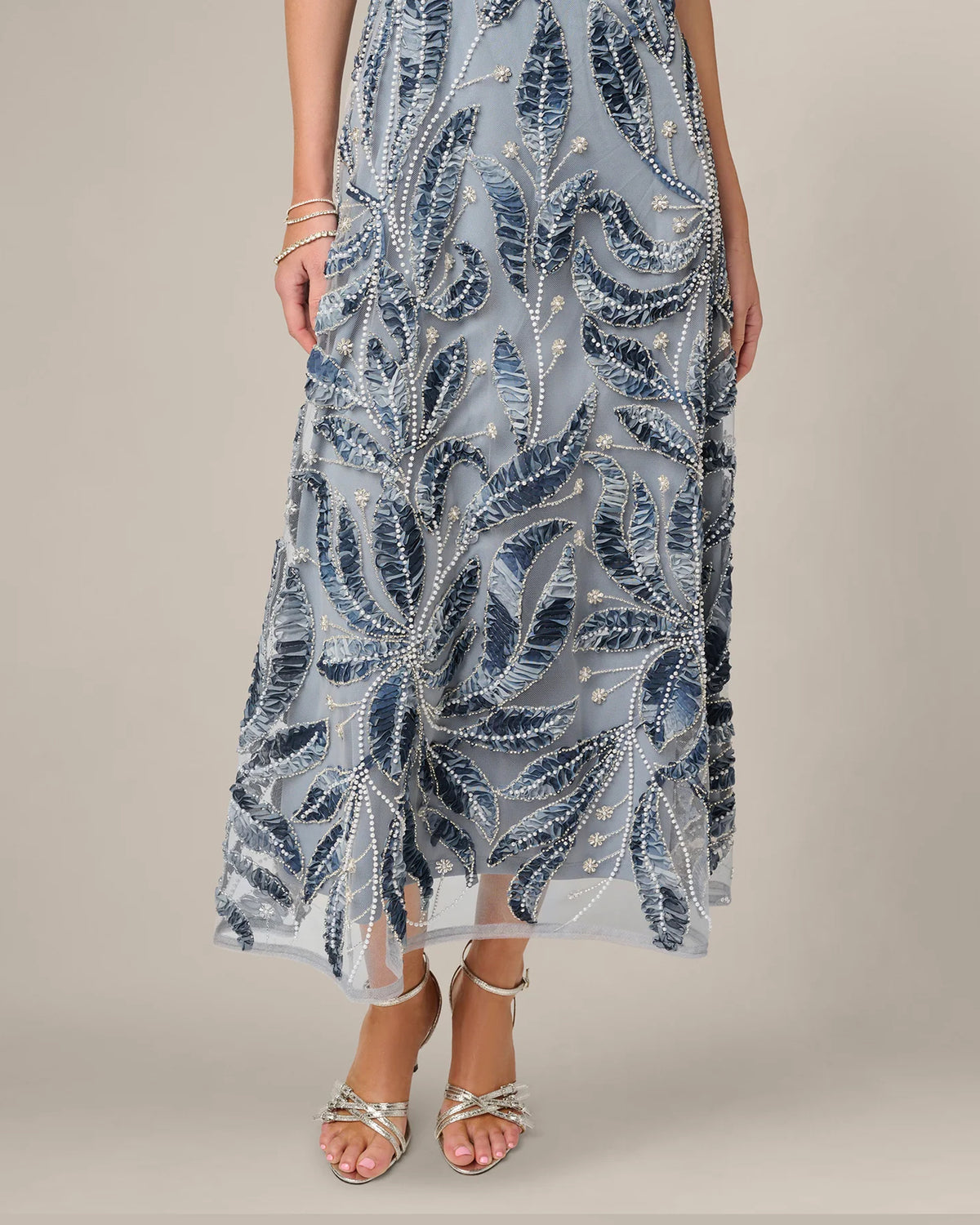 off-shoulder a-line maxi mother of the bride dress - image 5