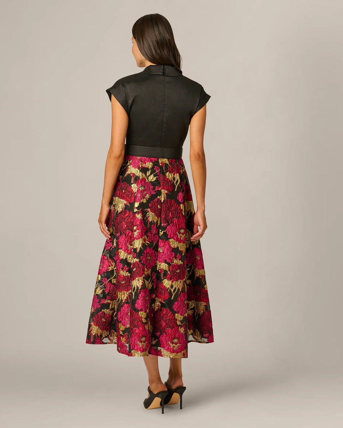 spaghetti strap a-line maxi mother of the bride dress - image 5