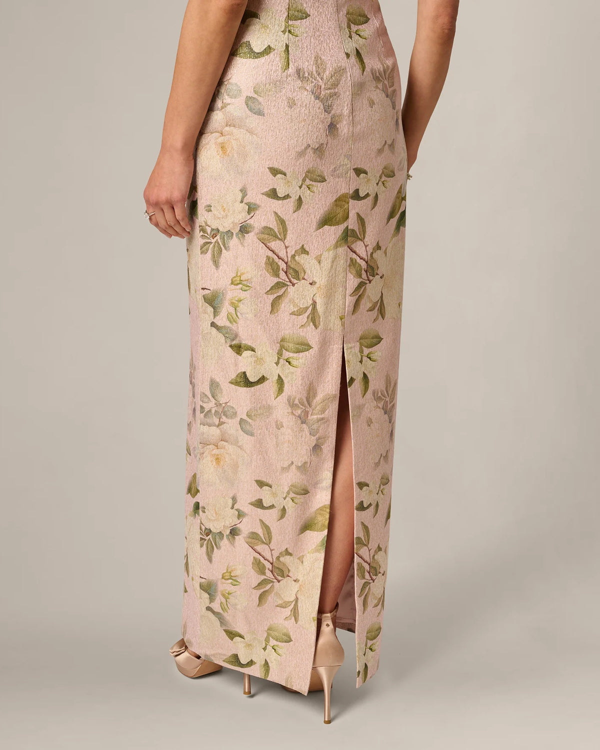 square neck a-line maxi mother of the bride dress - image 5