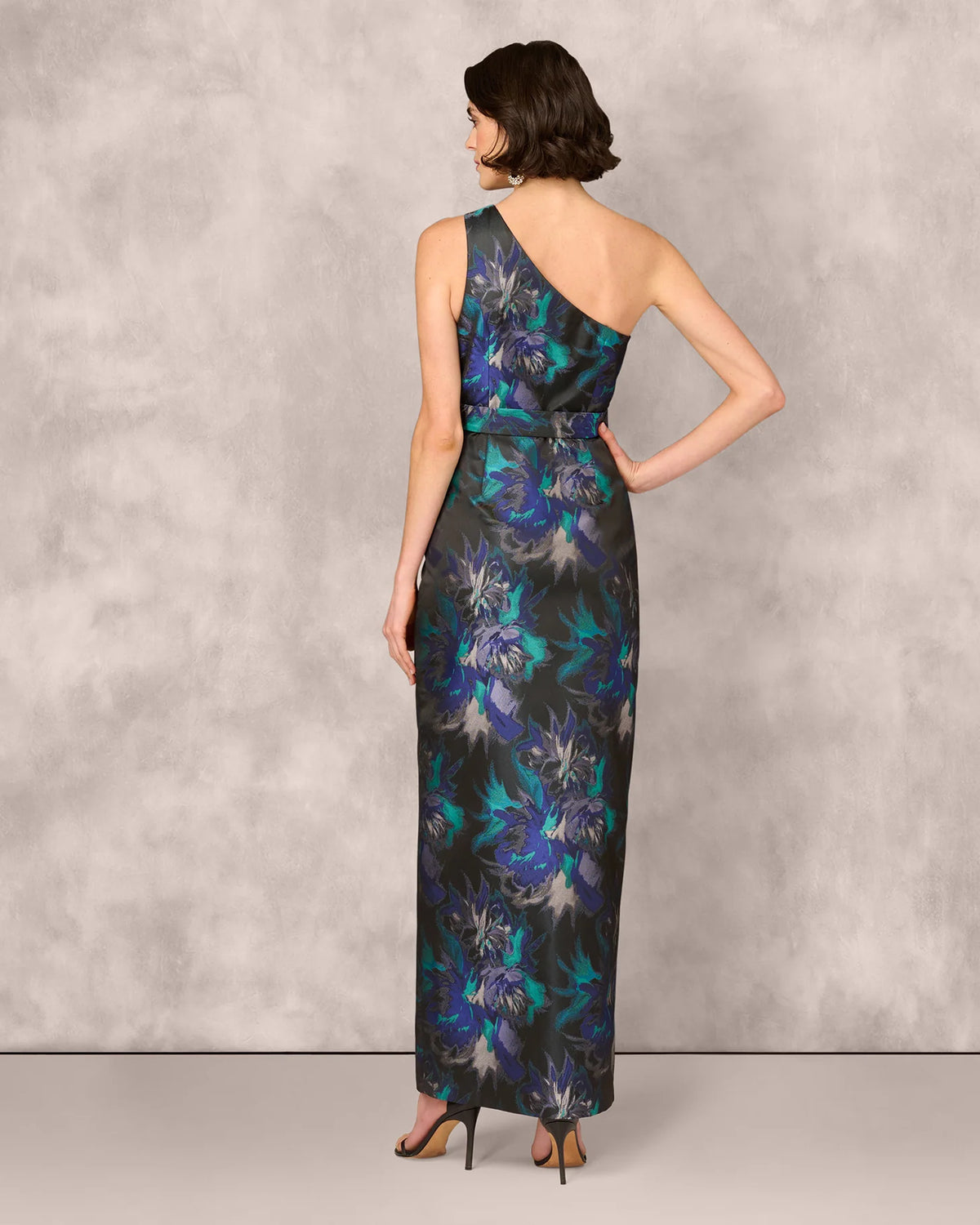 one-shoulder a-line maxi mother of the bride dress - image 5